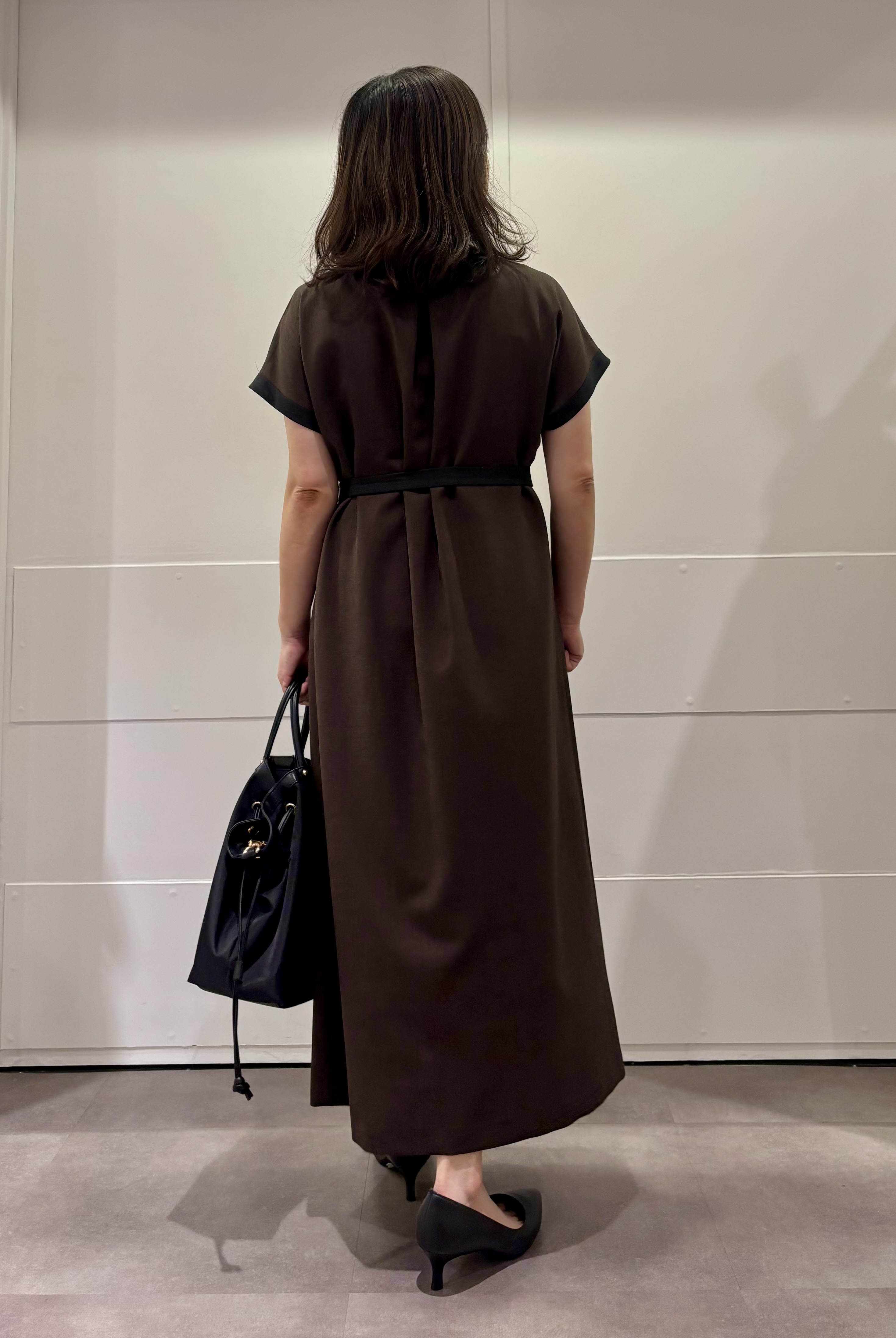 TOKOさんの「UNTITLED｜【接触冷感/UVカット/イージーケア】配色ラインワンピース」を使ったコーディネート