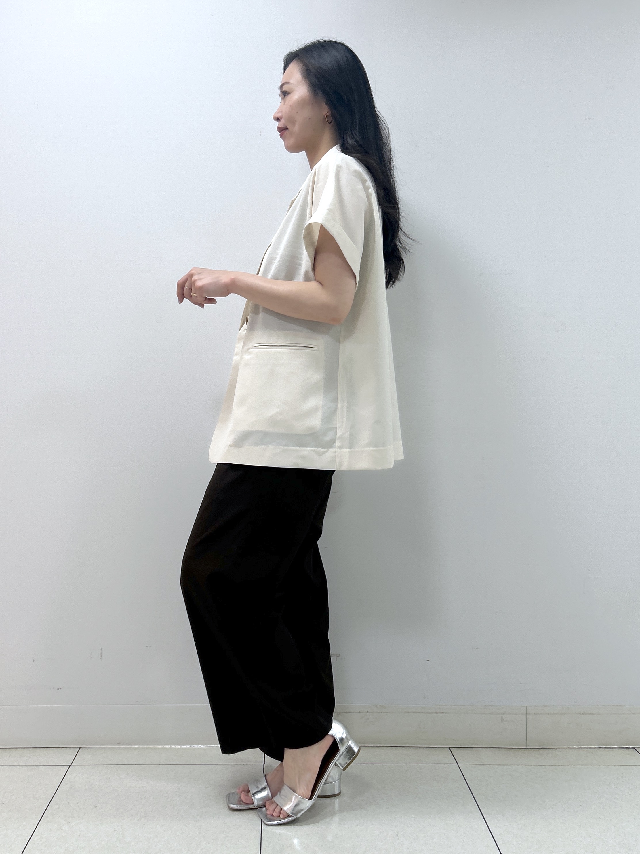 Kaiさんの「Dessin｜【接触冷感/セットアップ可】ハーフスリーブジャケット」を使ったコーディネート