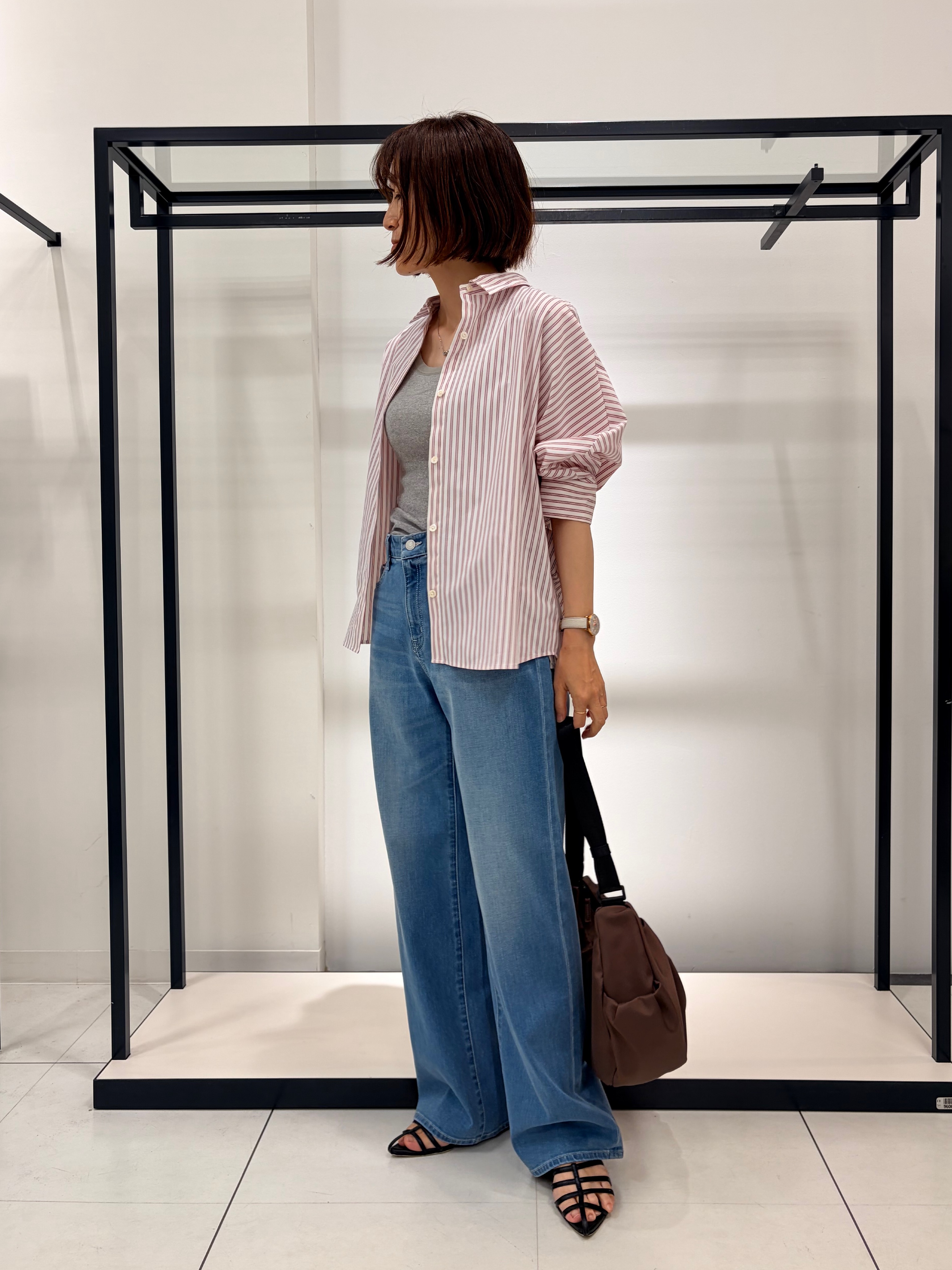 Mikiさんの「UNTITLED｜【接触冷感/吸水速乾/UVカット】ドルマンスリーブシャツ」を使ったコーディネート