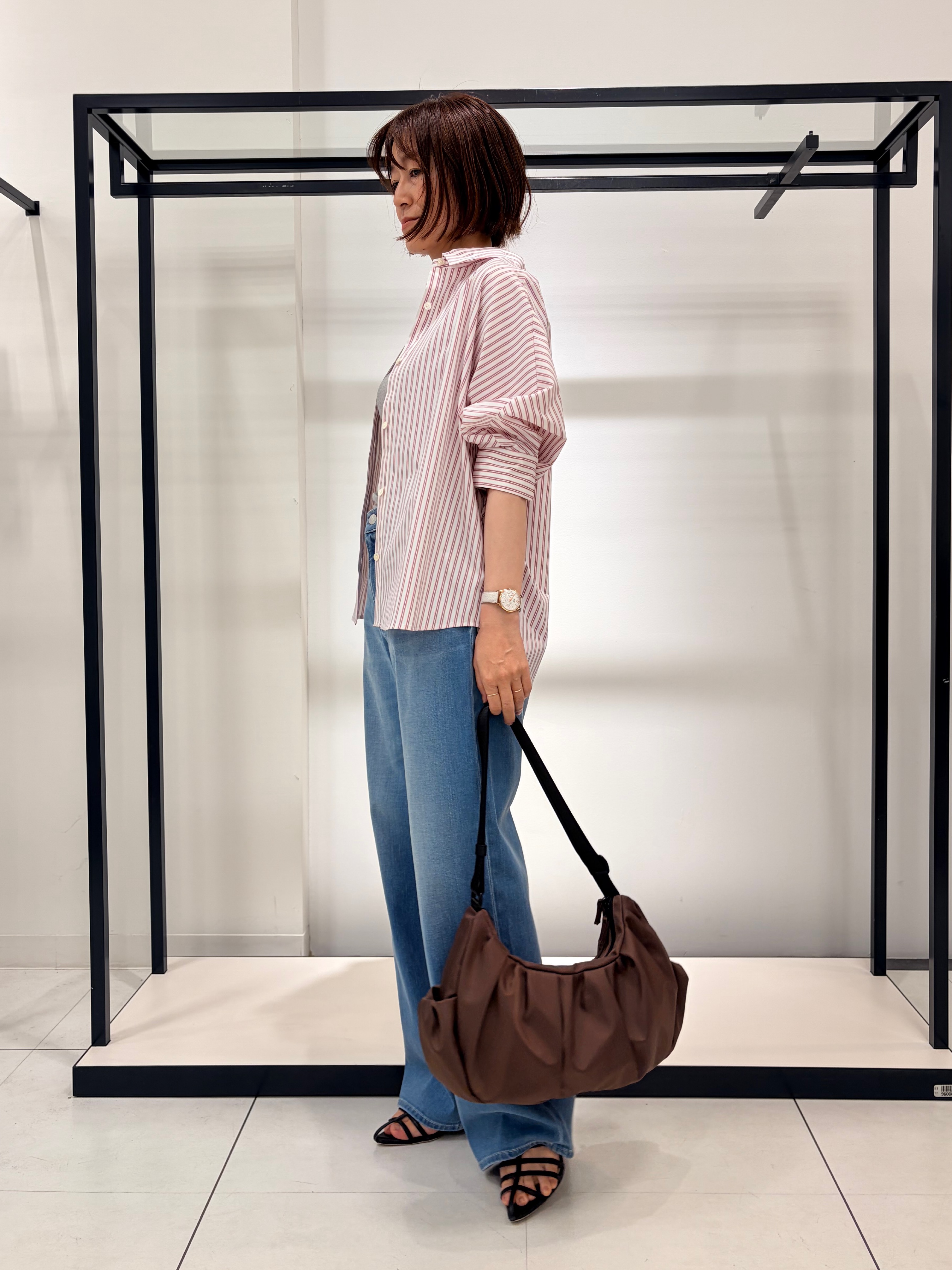 Mikiさんの「UNTITLED｜【接触冷感/吸水速乾/UVカット】ドルマンスリーブシャツ」を使ったコーディネート