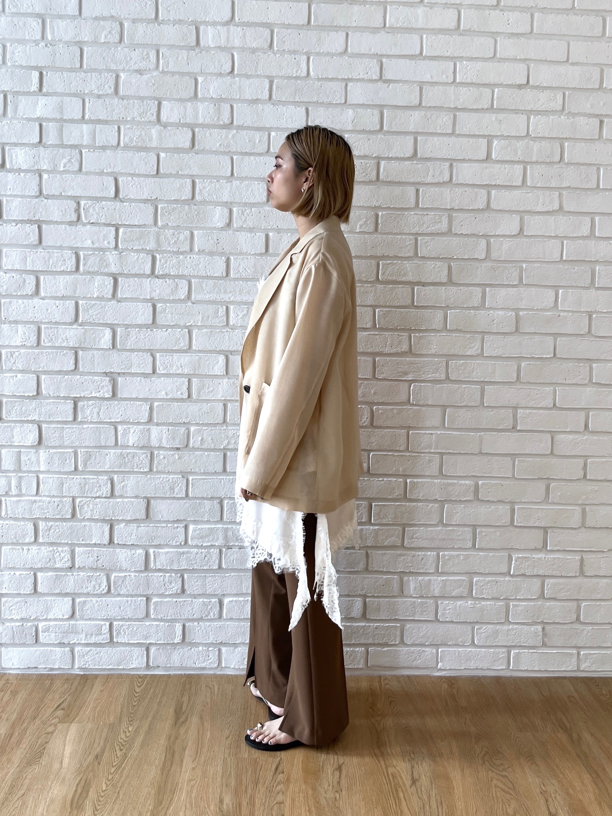Harukaさんの「INDIVI｜【接触冷感/通気性】シアーシャツジャケット」を使ったコーディネート