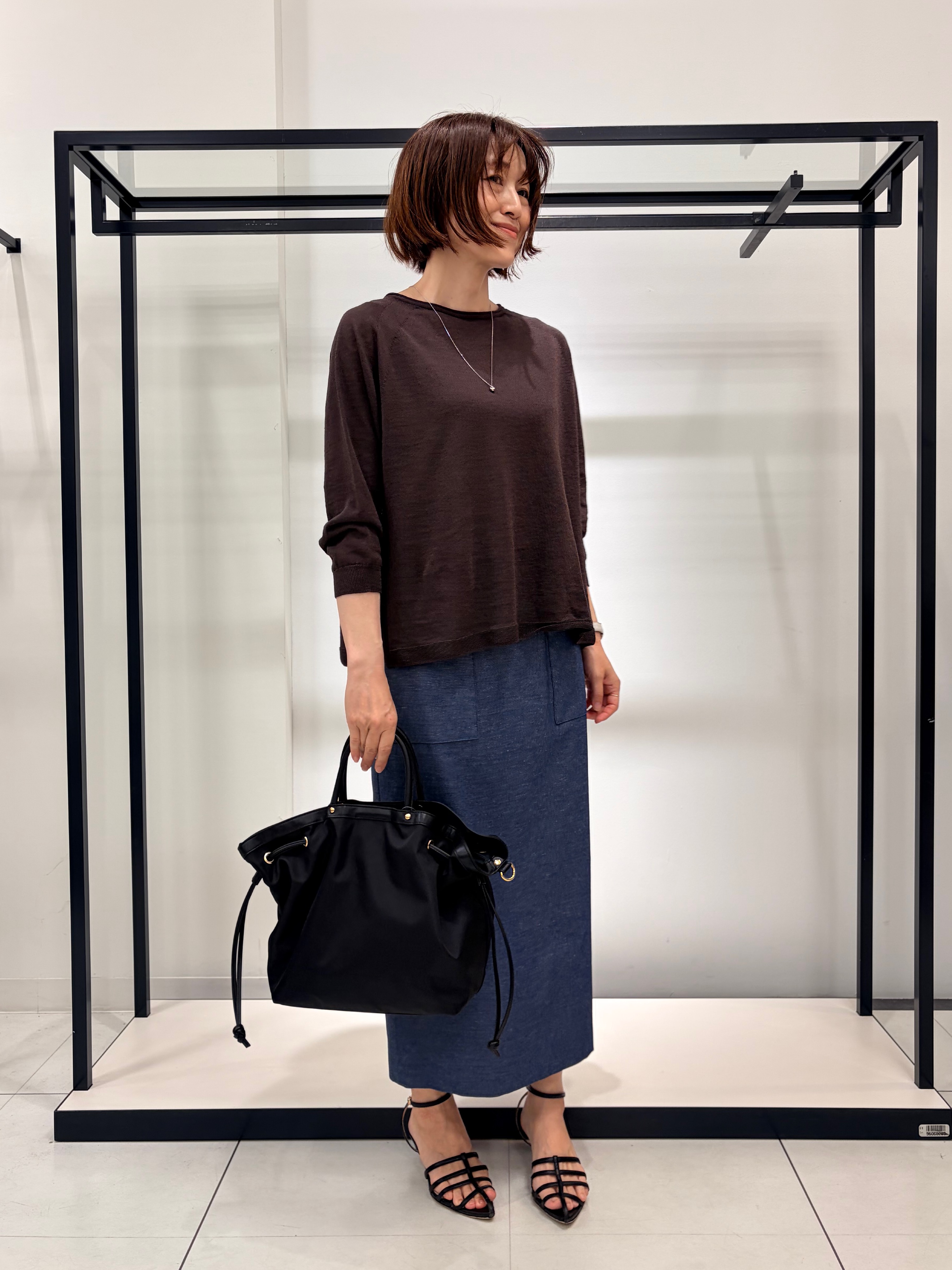 Mikiさんの「UNTITLED｜【ゆったり/リラクシー】リネンボートネックプルオーバー」を使ったコーディネート