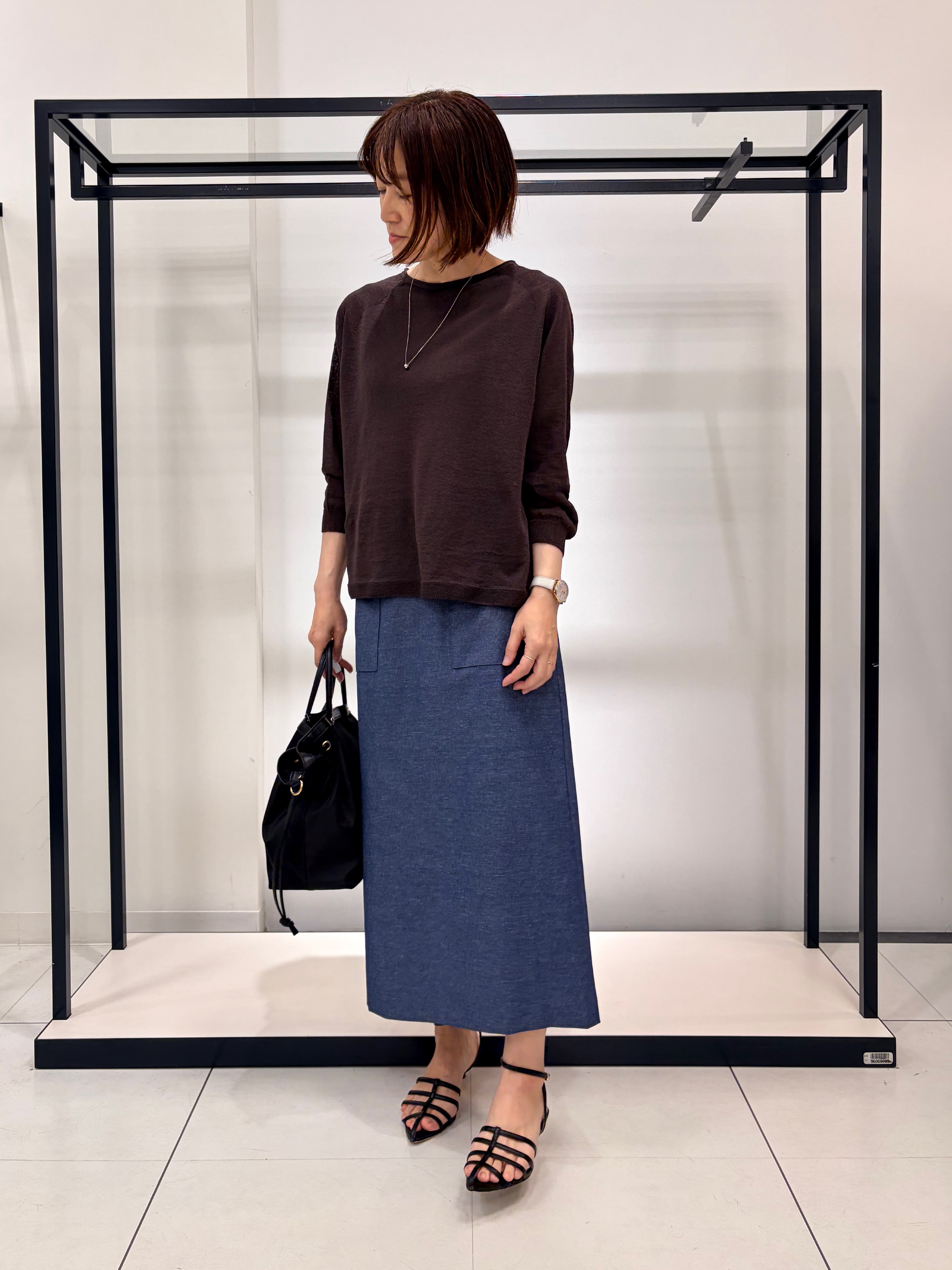 Mikiさんの「UNTITLED｜【ゆったり/リラクシー】リネンボートネックプルオーバー」を使ったコーディネート