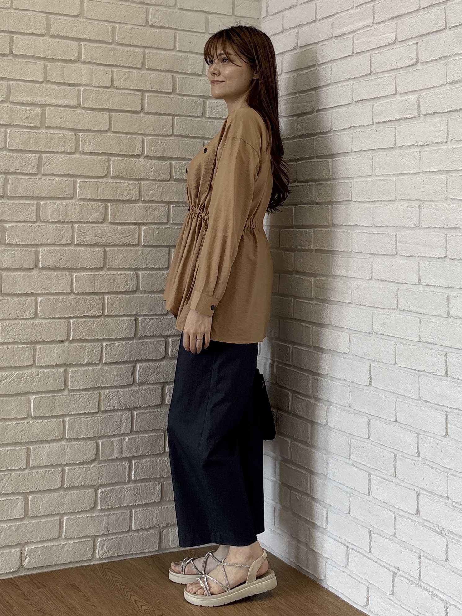 sayaさんの「grove｜高評価！【体型カバー・洗える】シアーサファリシャツジャケット」を使ったコーディネート