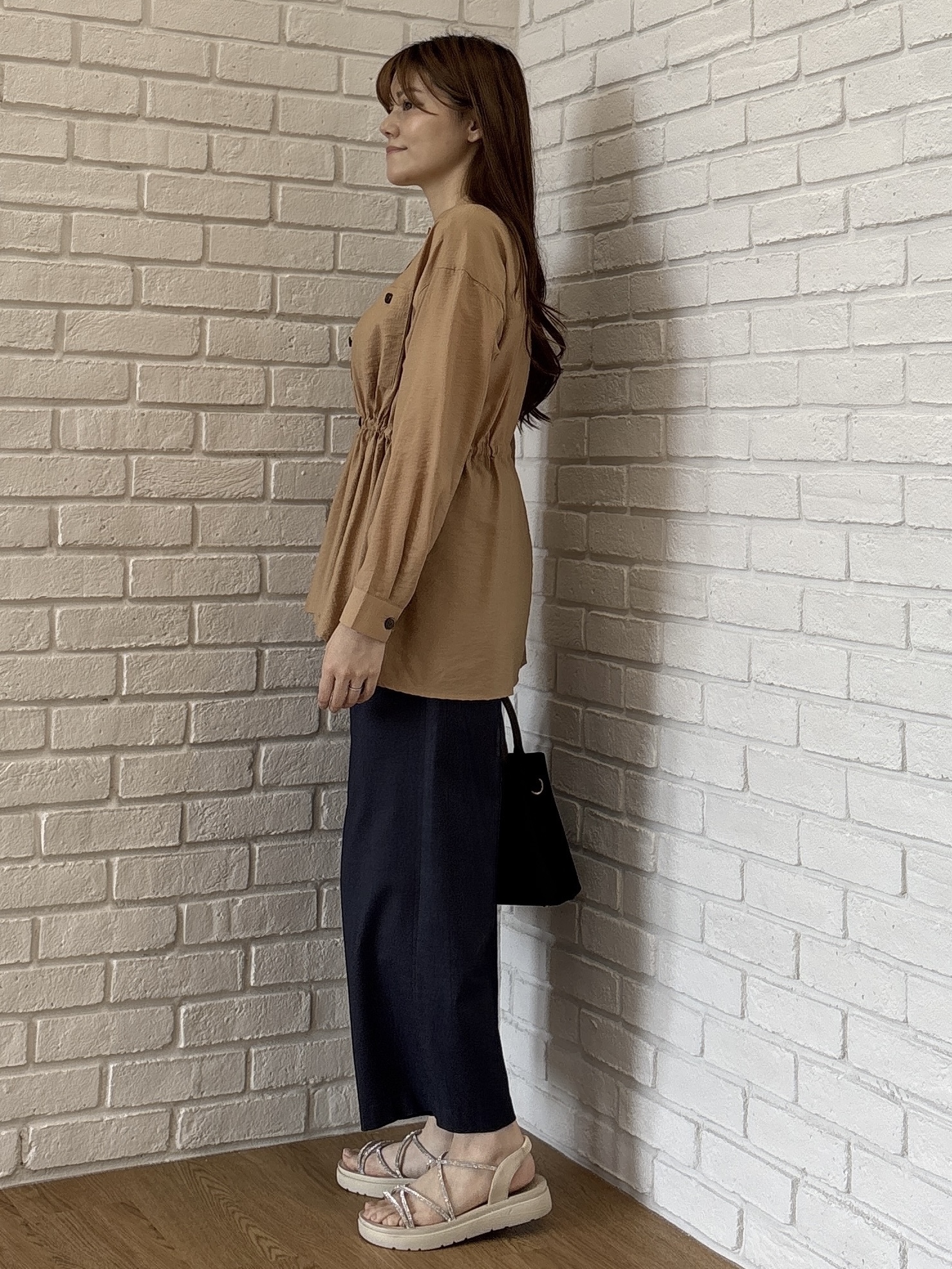 sayaさんの「grove｜高評価！【体型カバー・洗える】シアーサファリシャツジャケット」を使ったコーディネート