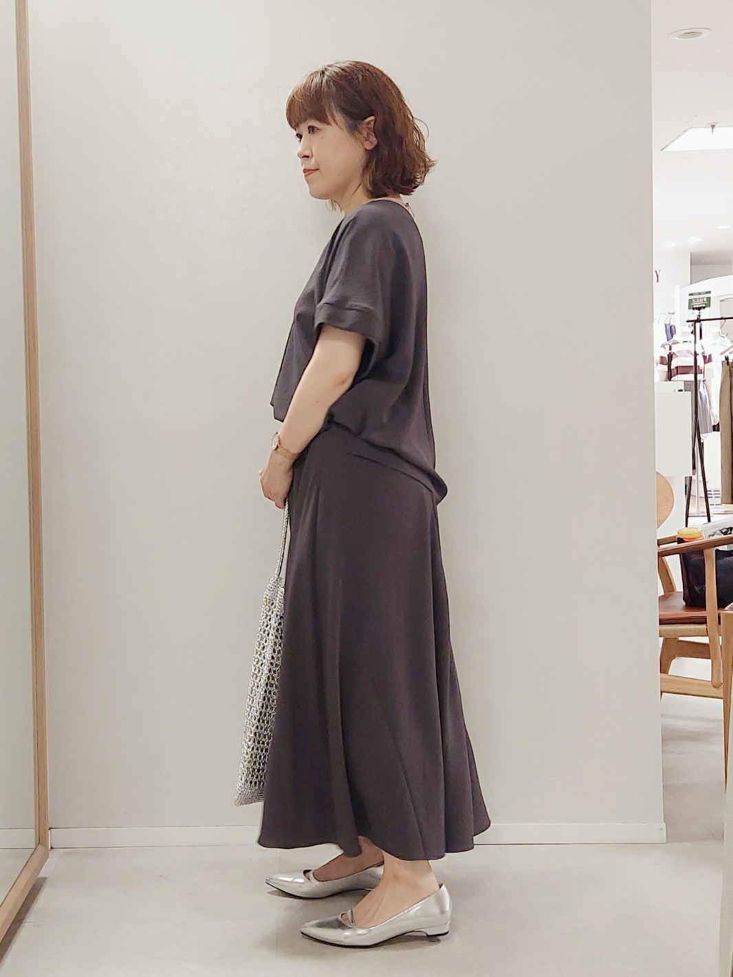 Koyaさんの「UNTITLED｜【セットアップ可/UVカット/前後2WAY】リラクシーフレンチスリーブブラウス」を使ったコーディネート