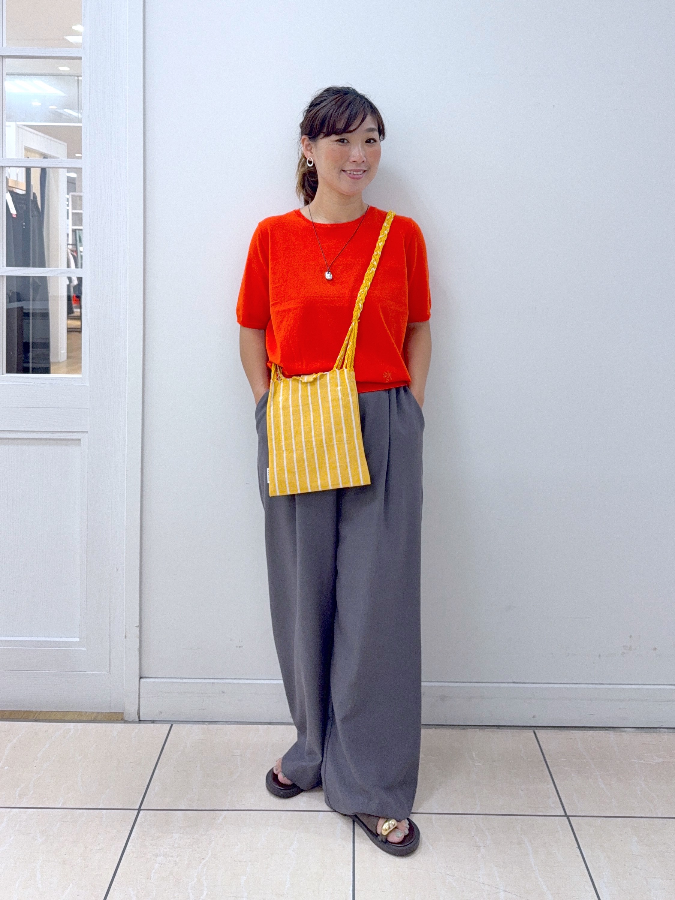 Osawaさんの「Dessin｜【9色展開/接触冷感/UVカット】ドライタッチサマーニットT」を使ったコーディネート