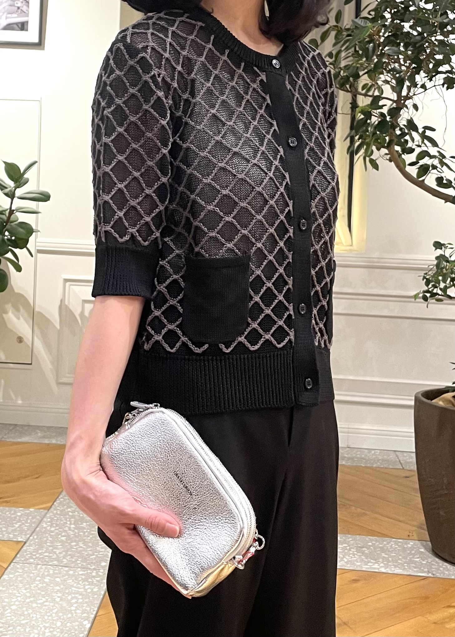 Lilyさんの「DRESSTERIOR｜【otonaMUSE5月号掲載/セットアップ可/撥水】ブラックワイドパンツ」を使ったコーディネート