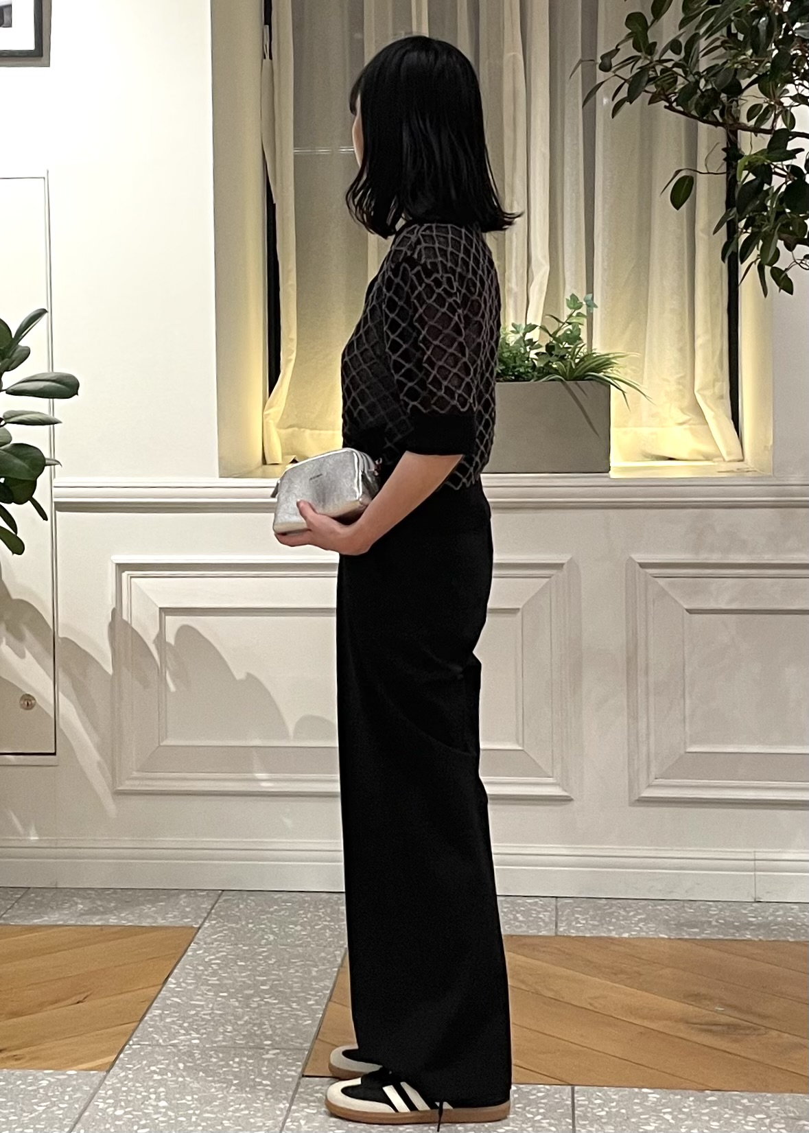 Lilyさんの「DRESSTERIOR｜【otonaMUSE5月号掲載/セットアップ可/撥水】ブラックワイドパンツ」を使ったコーディネート