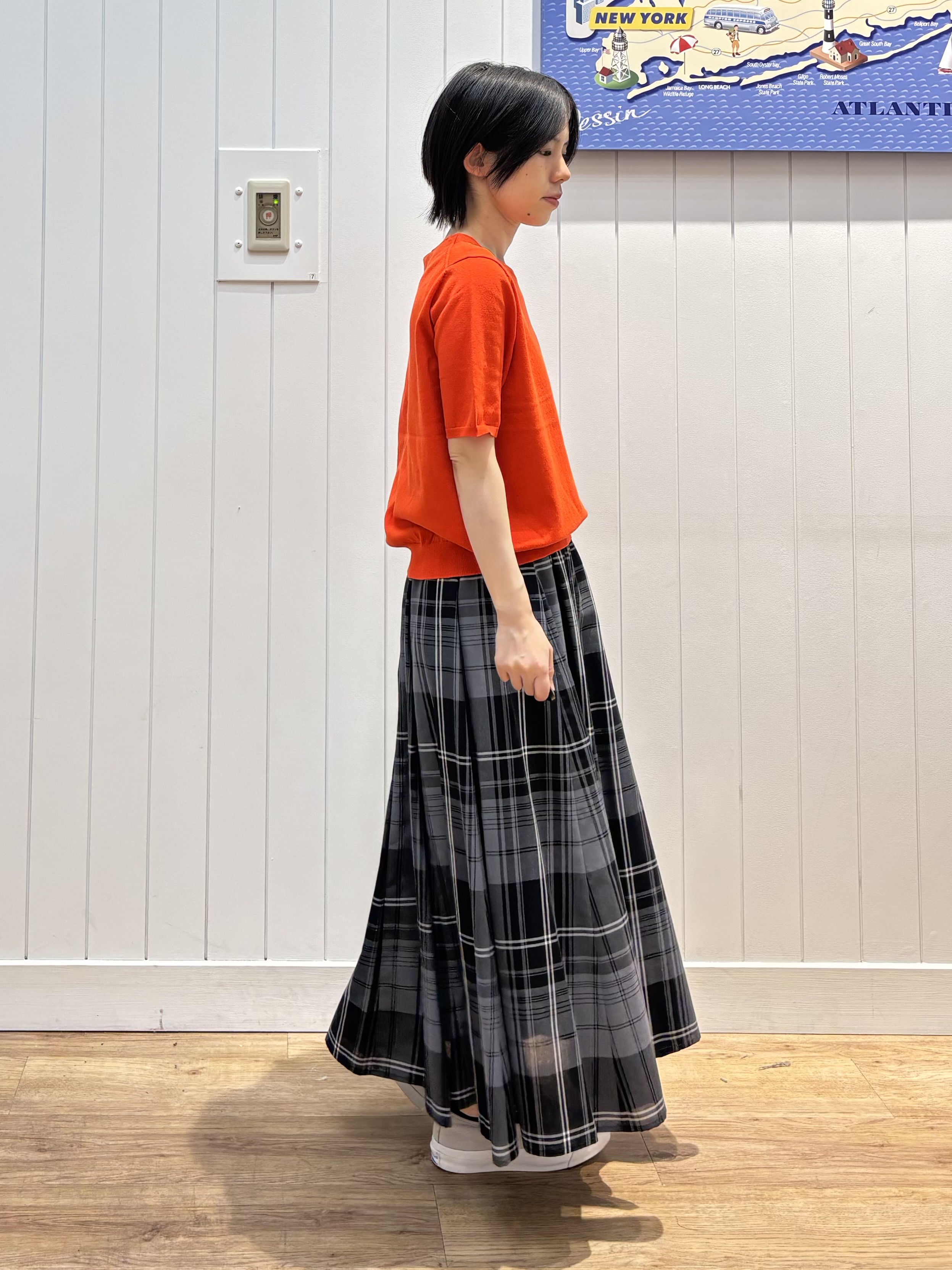 OKADAさんの「Dessin｜【9色展開/接触冷感/UVカット】ドライタッチサマーニットT」を使ったコーディネート
