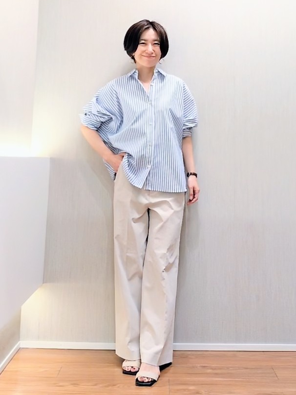 ミズタさんの「UNTITLED｜【接触冷感/吸水速乾/UVカット】ドルマンスリーブシャツ」を使ったコーディネート