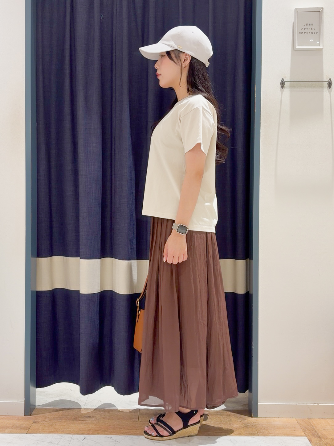 chihaさんの「grove｜【遮熱／吸水速乾／UVカット】ベーシックロゴTシャツ」を使ったコーディネート