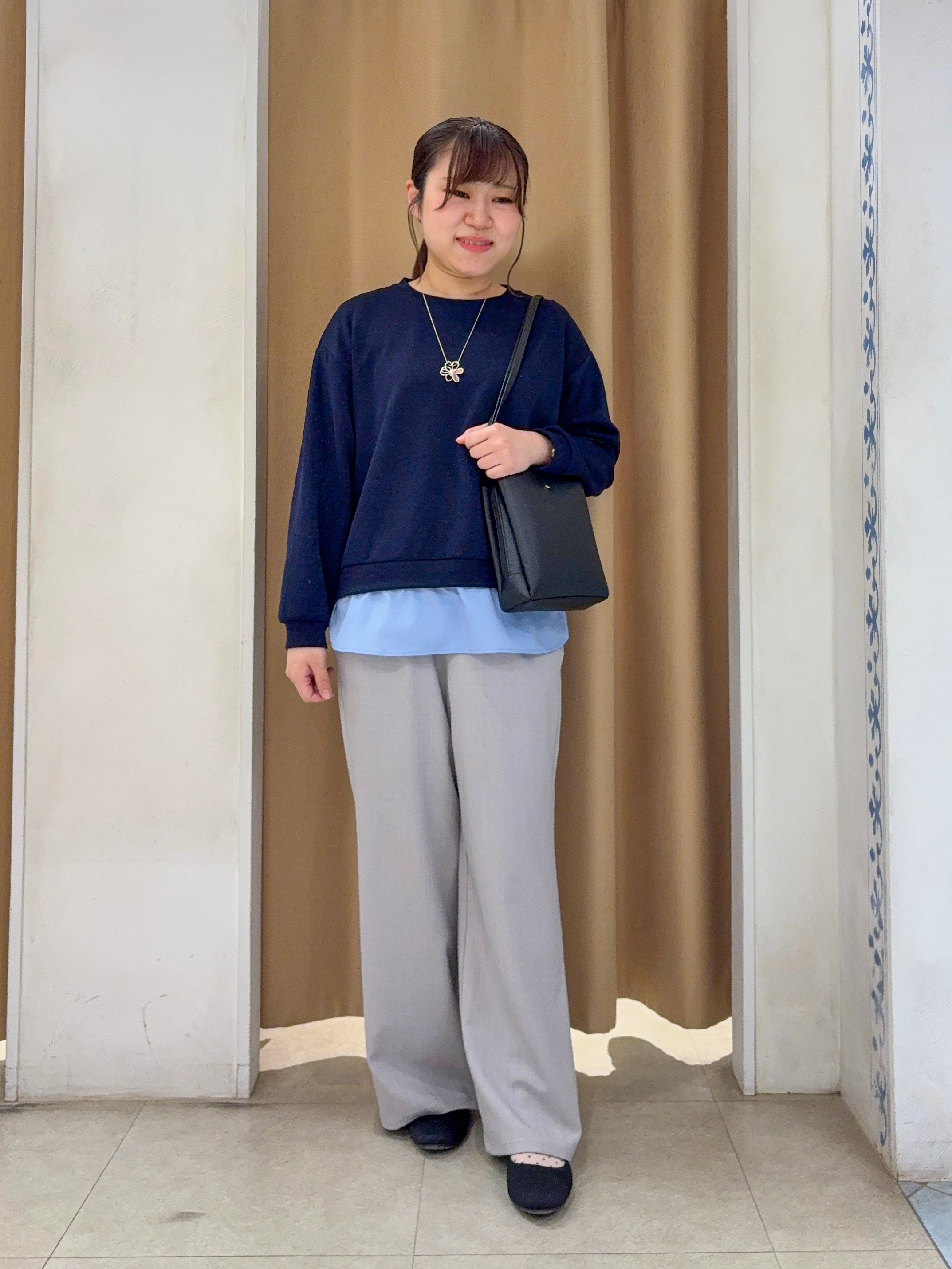 SO(R)Aさんの「SHOO･LA･RUE｜【2点セット/S-LL】迷わず着られる 麻調ビスチェ＋ワイドパンツセット」を使ったコーディネート
