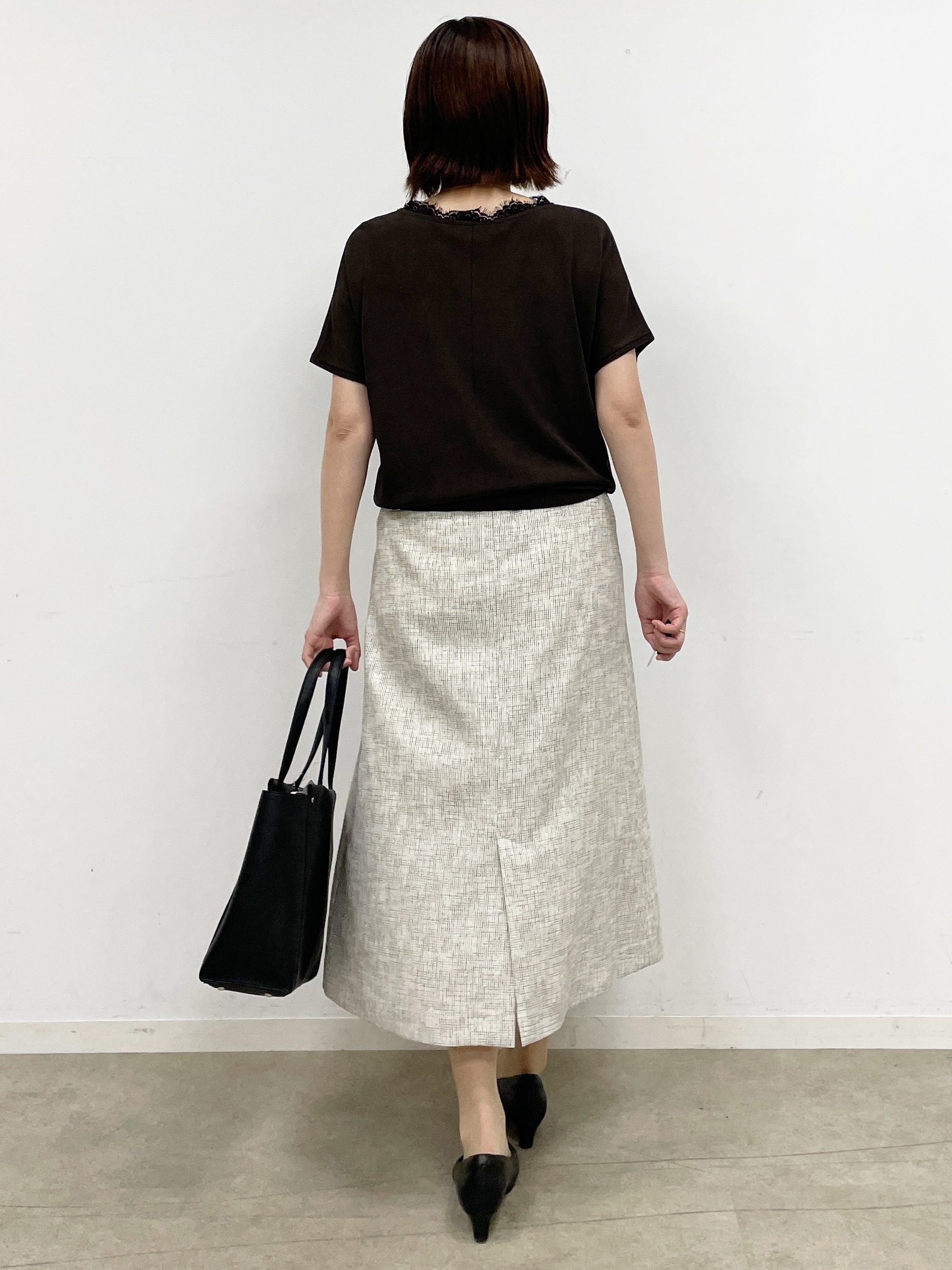 あやたかさんの「Reflect｜【二の腕カバー／手洗い可】ネックレース フレンチスリーブニット」を使ったコーディネート