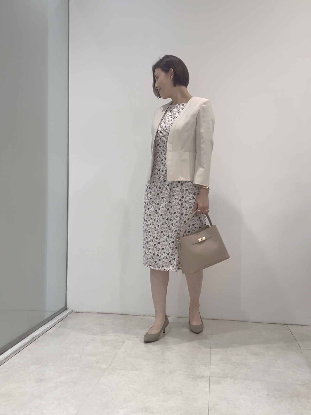 まどかさんの「UNTITLED｜【日本製／接触冷感／UVケア／手洗い可】リネンライクノーカラージャケット」を使ったコーディネート