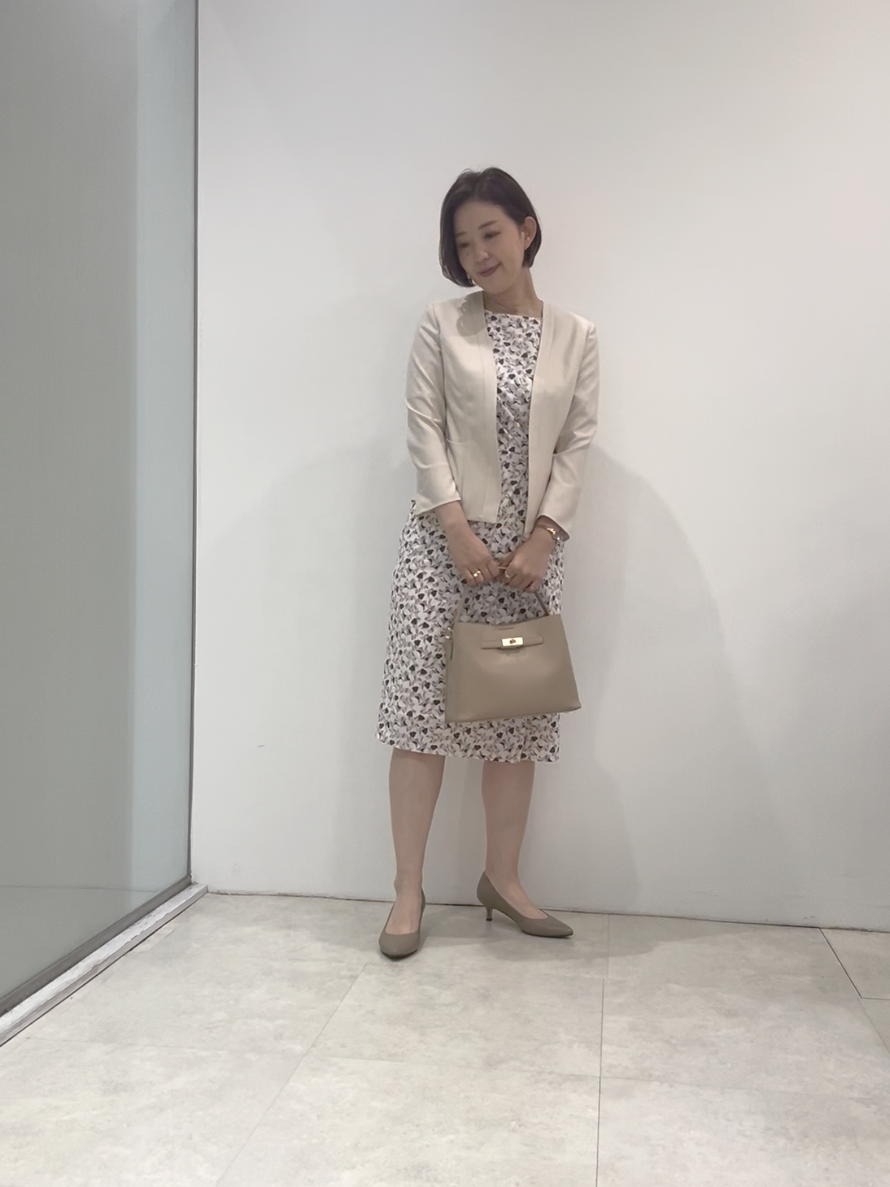 まどかさんの「UNTITLED｜【日本製／接触冷感／UVケア／手洗い可】リネンライクノーカラージャケット」を使ったコーディネート
