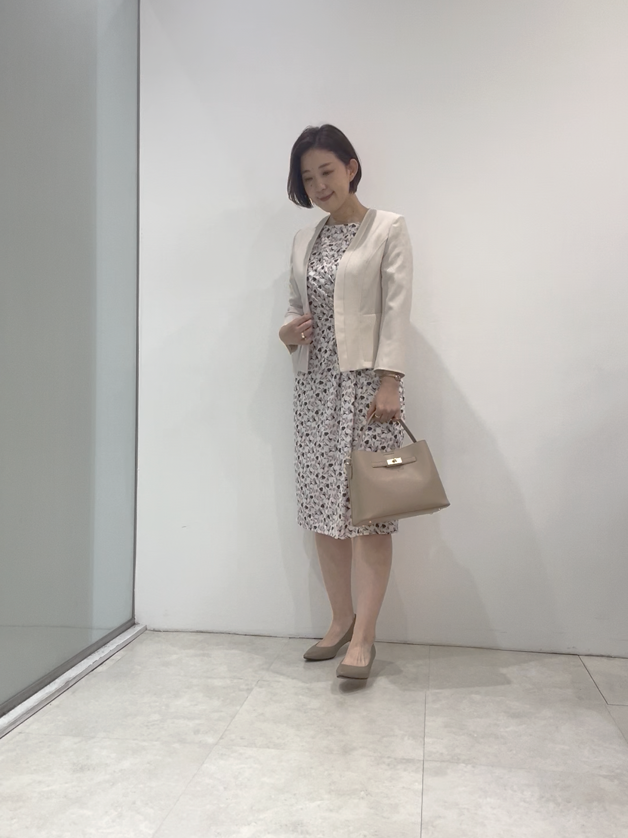 まどかさんの「UNTITLED｜【日本製／接触冷感／UVケア／手洗い可】リネンライクノーカラージャケット」を使ったコーディネート