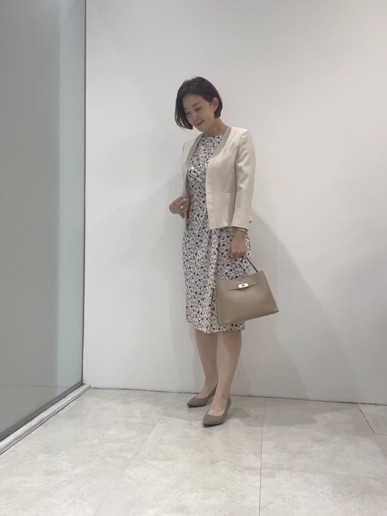 まどかさんの「UNTITLED｜【日本製／接触冷感／UVケア／手洗い可】リネンライクノーカラージャケット」を使ったコーディネート
