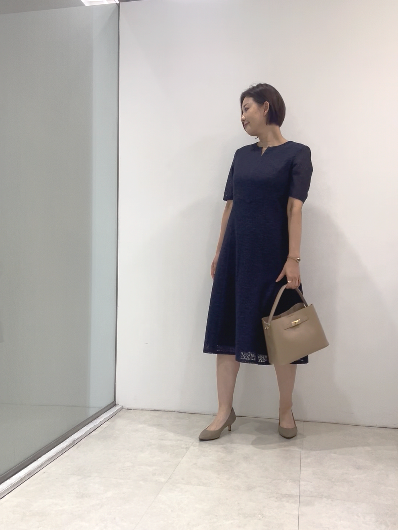 まどかさんの「UNTITLED｜【手洗い可／日本製／360&deg;シリーズ】ラッセルレースワンピース」を使ったコーディネート