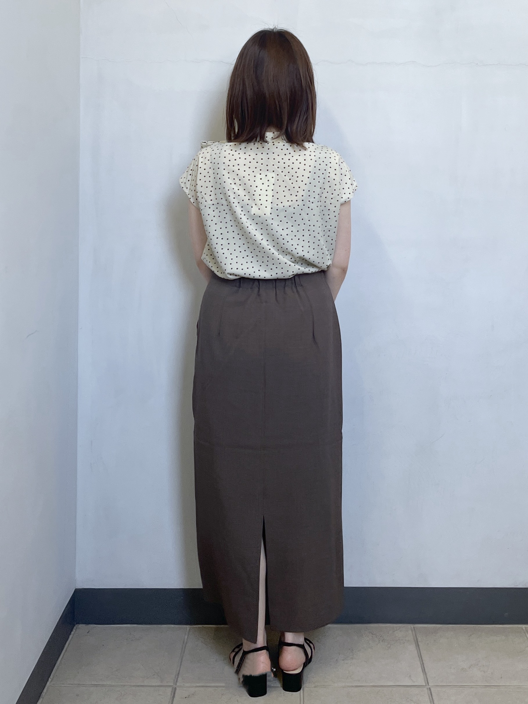 mikiさんの「OPAQUE.CLIP｜ドットボウタイブラウス【洗濯機OK】」を使ったコーディネート