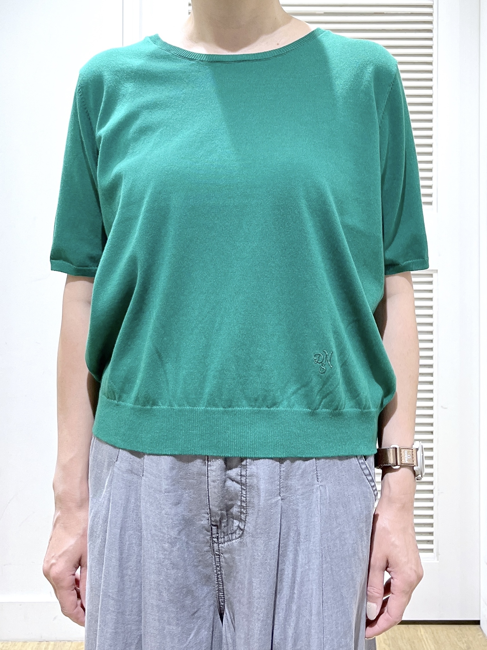 Miyazakiさんの「Dessin｜【9色展開/接触冷感/UVカット】ドライタッチサマーニットT」を使ったコーディネート
