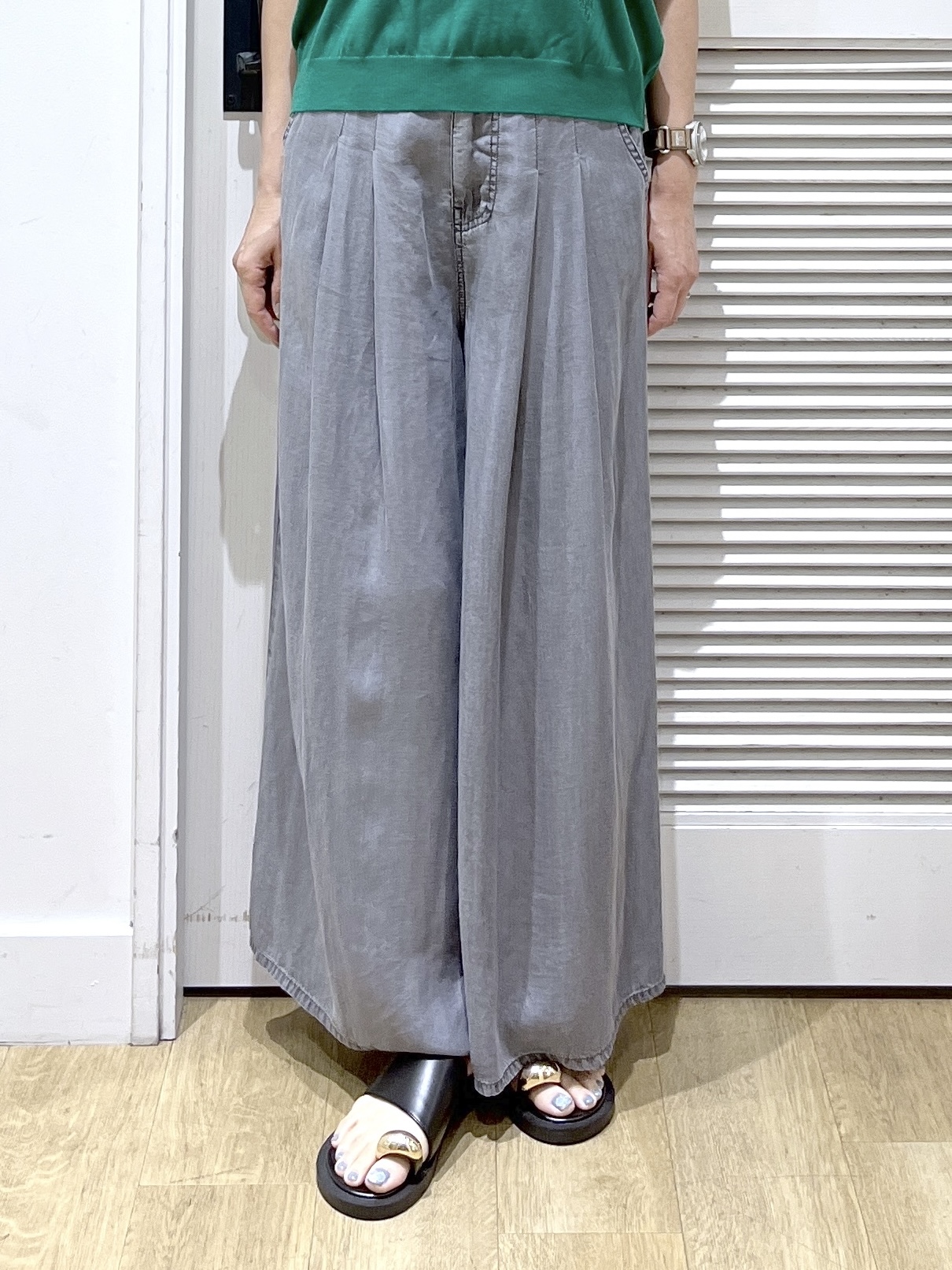 Miyazakiさんの「Dessin｜【9色展開/接触冷感/UVカット】ドライタッチサマーニットT」を使ったコーディネート