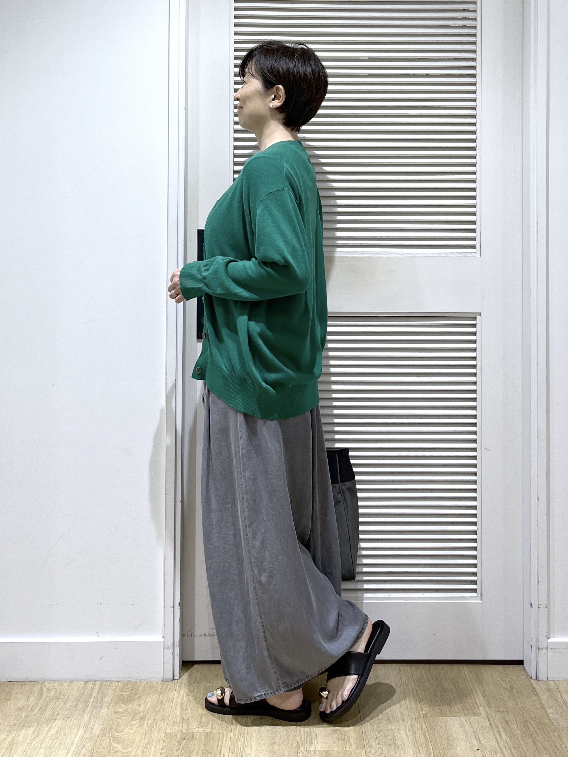 Miyazakiさんの「Dessin｜【9色展開/接触冷感/UVカット】ドライタッチサマーニットT」を使ったコーディネート