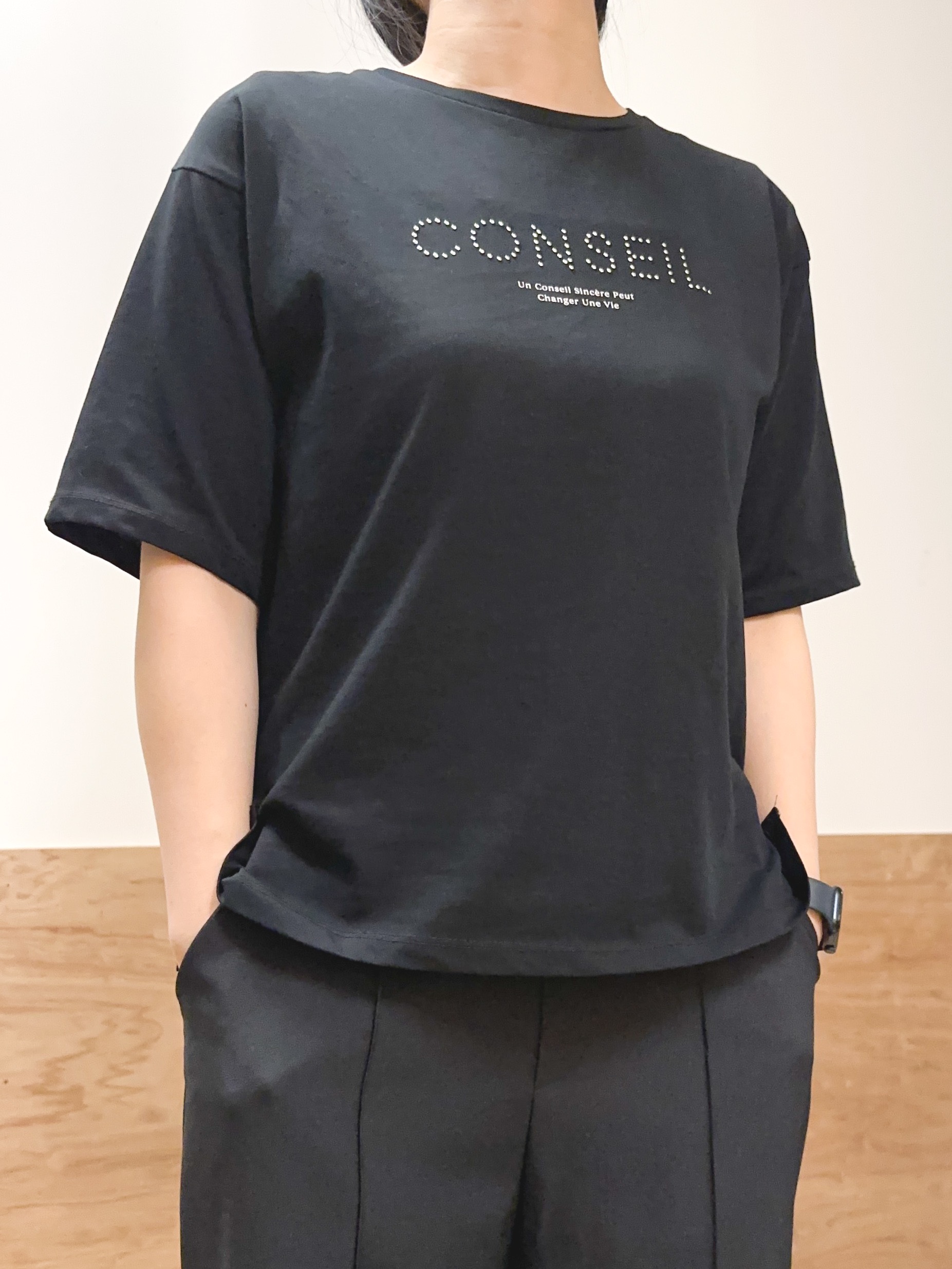 すーさんの「grove｜【UVカット/接触冷感】プリントアソート5分袖Tシャツ」を使ったコーディネート