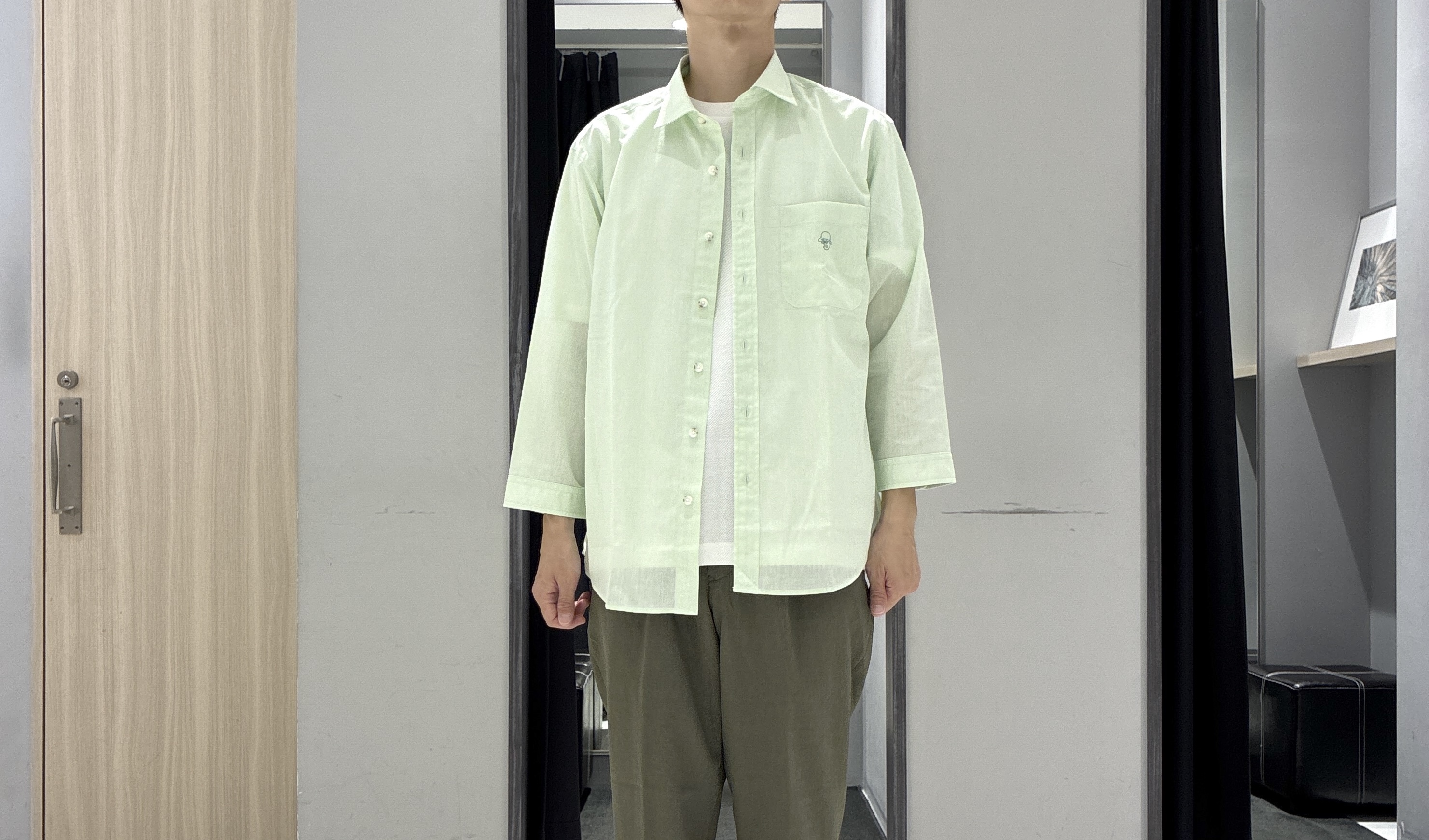 わいずみさんの「TAKEO KIKUCHI｜【接触冷感】ハイブリッド リネン 七分袖シャツ」を使ったコーディネート