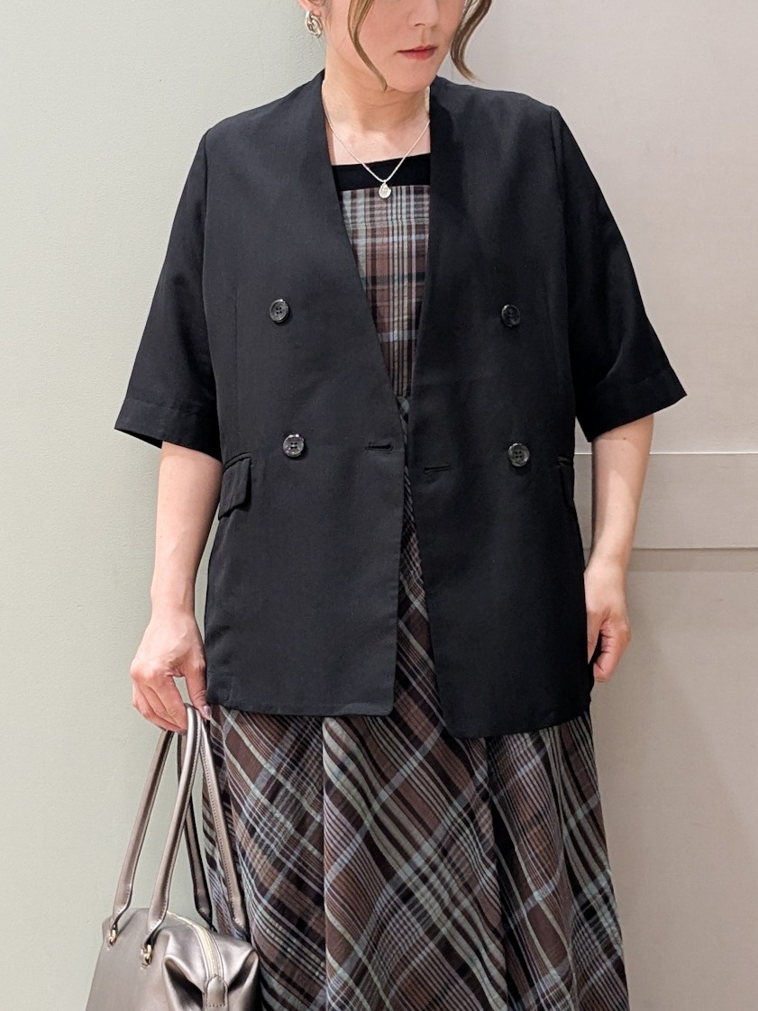 kuwawaさんの「grove｜【洗濯機OK/ひんやり】軽く羽織れるハーフスリーブジャケット」を使ったコーディネート