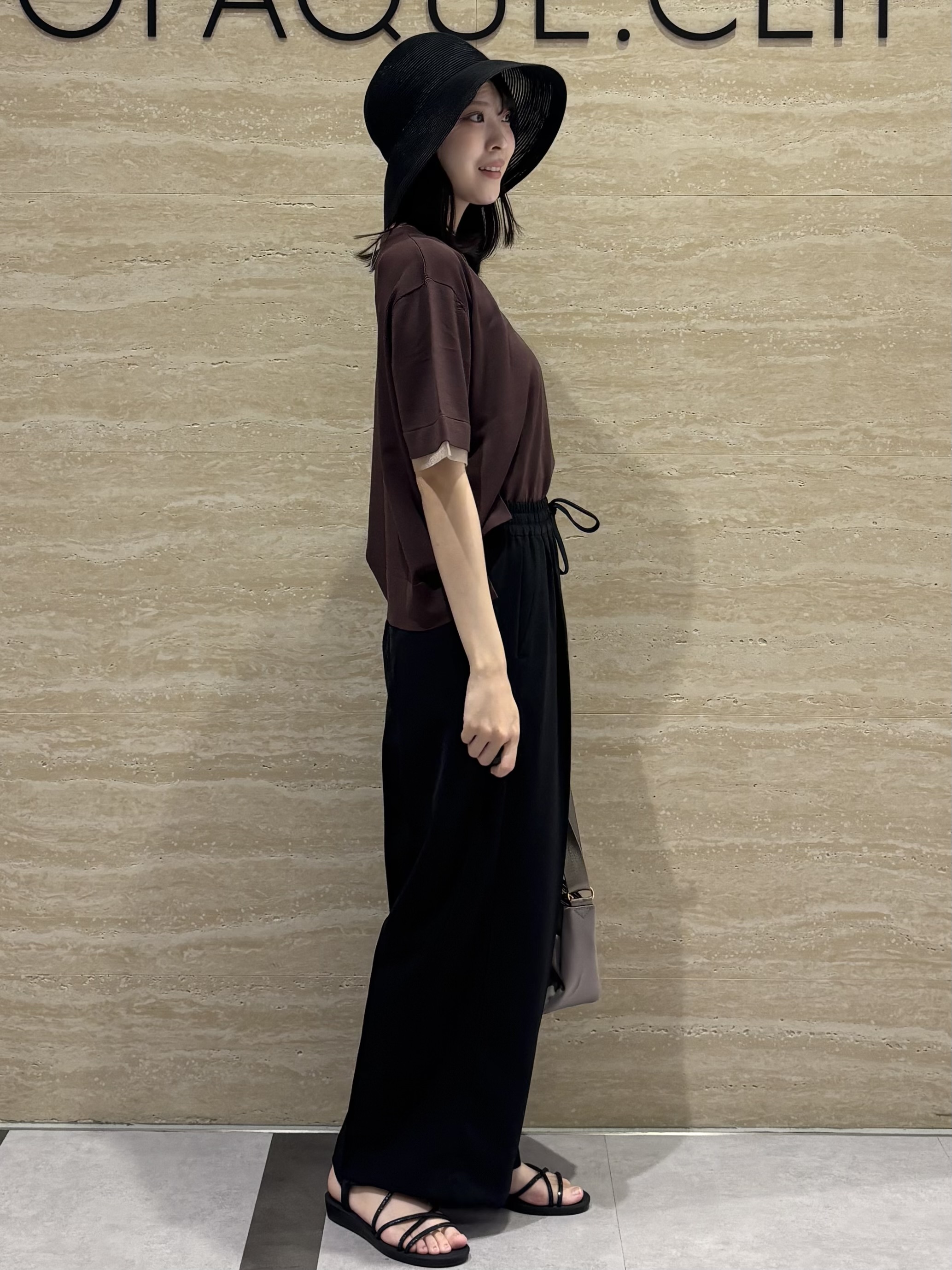 Ririkaさんの「OPAQUE.CLIP｜【UV／接触冷感／抗ピル】シアー＆レイヤード風さらりニット《洗濯機OK》」を使ったコーディネート