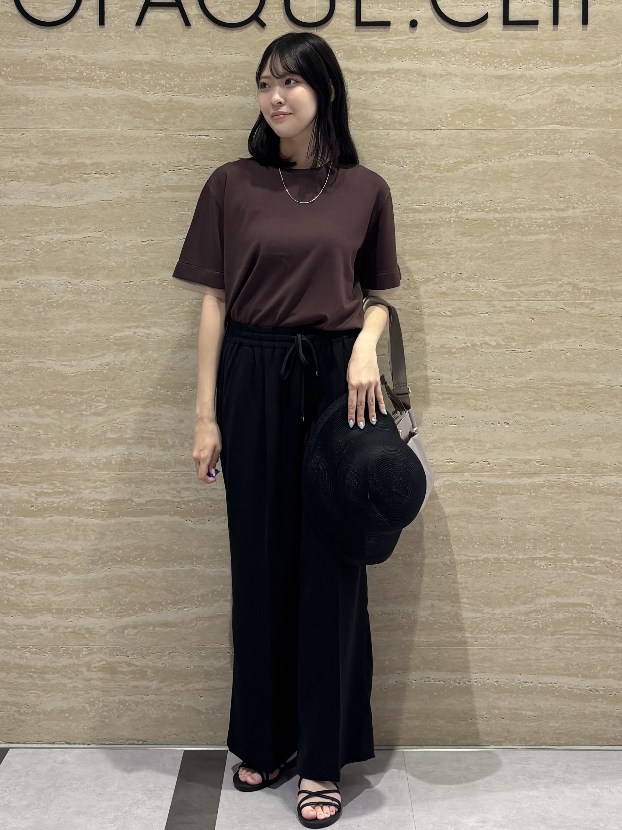Ririkaさんの「OPAQUE.CLIP｜【UV／接触冷感／抗ピル】シアー＆レイヤード風さらりニット《洗濯機OK》」を使ったコーディネート