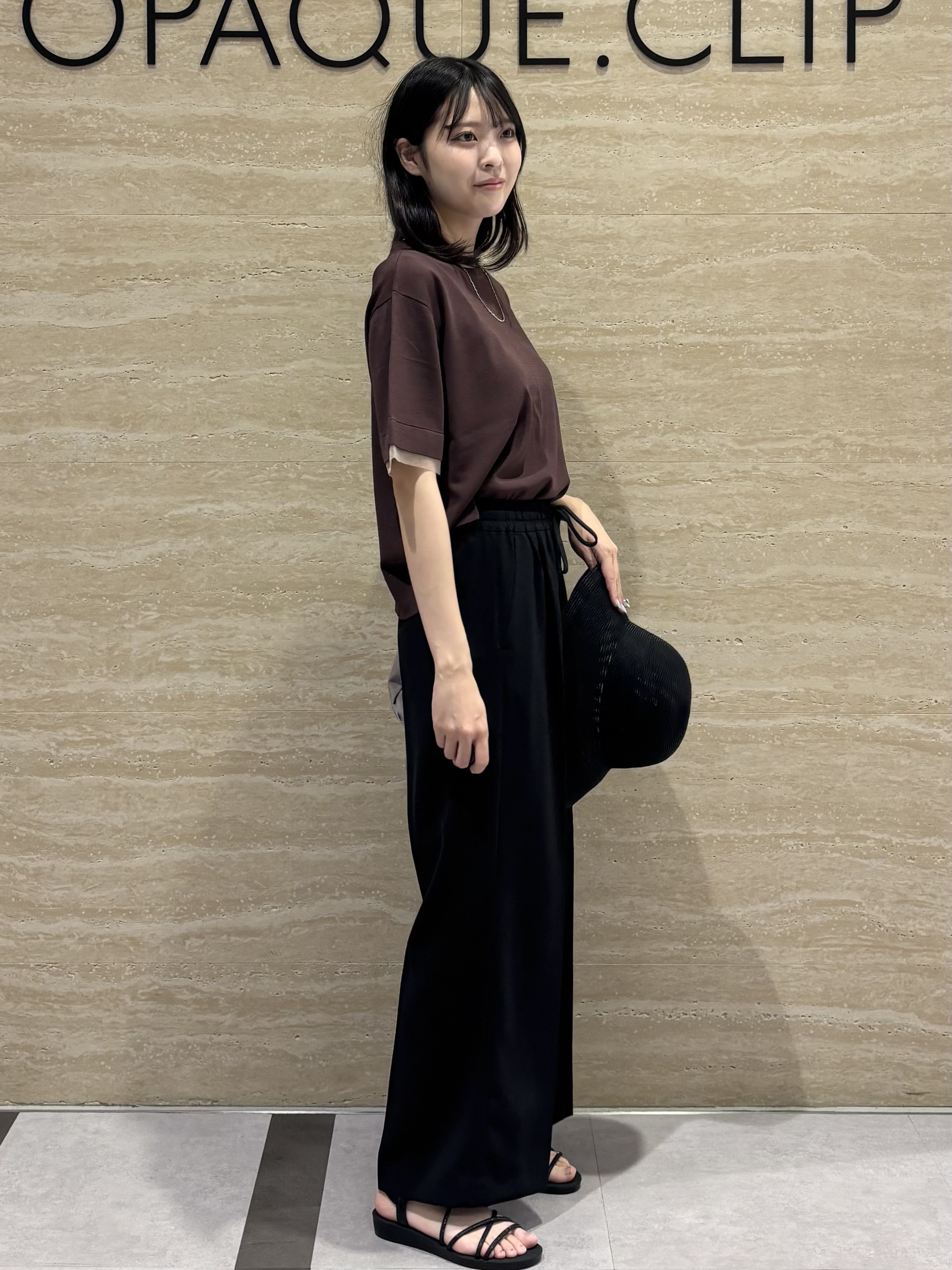 Ririkaさんの「OPAQUE.CLIP｜【UV／接触冷感／抗ピル】シアー＆レイヤード風さらりニット《洗濯機OK》」を使ったコーディネート