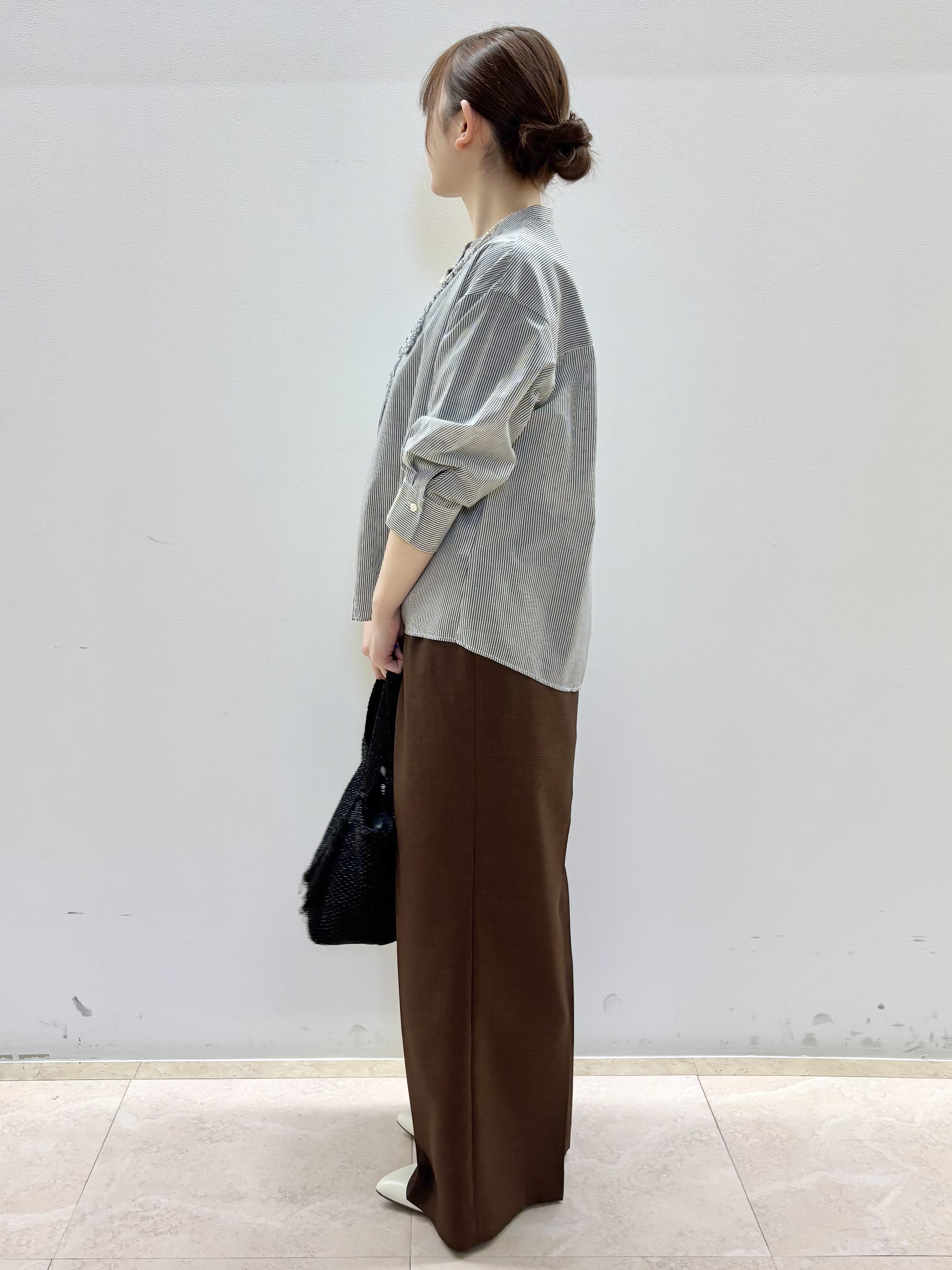 Satoさんの「Reflect｜【接触冷感】八分袖フロントフリルブラウス」を使ったコーディネート