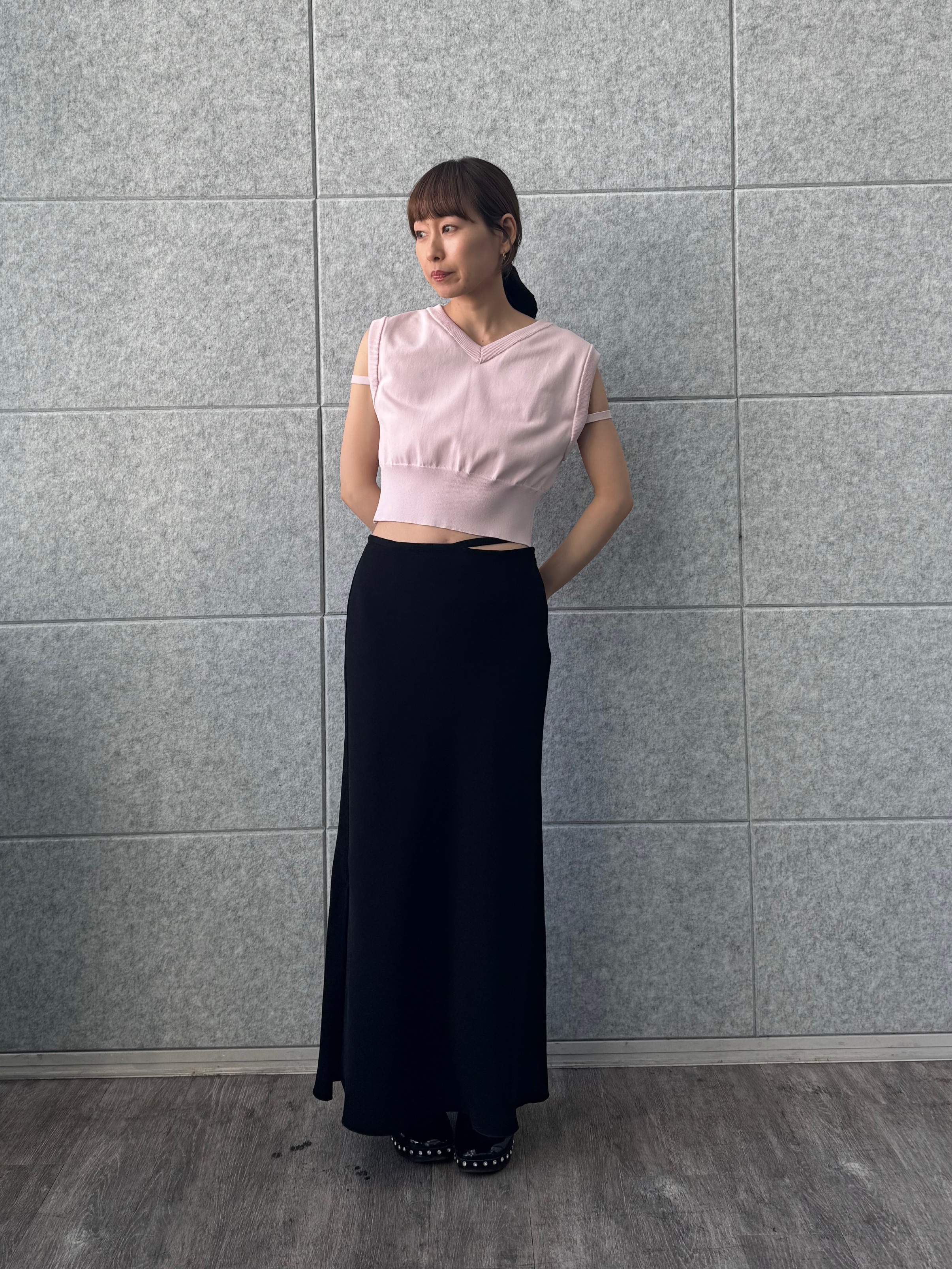 designer yukaさんの「CODE A｜design short vest」を使ったコーディネート