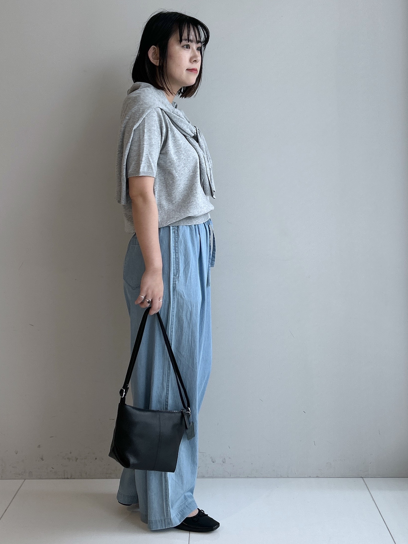 Hirokaさんの「Dessin｜【9色展開/接触冷感/UVカット】ドライタッチサマーニットT」を使ったコーディネート