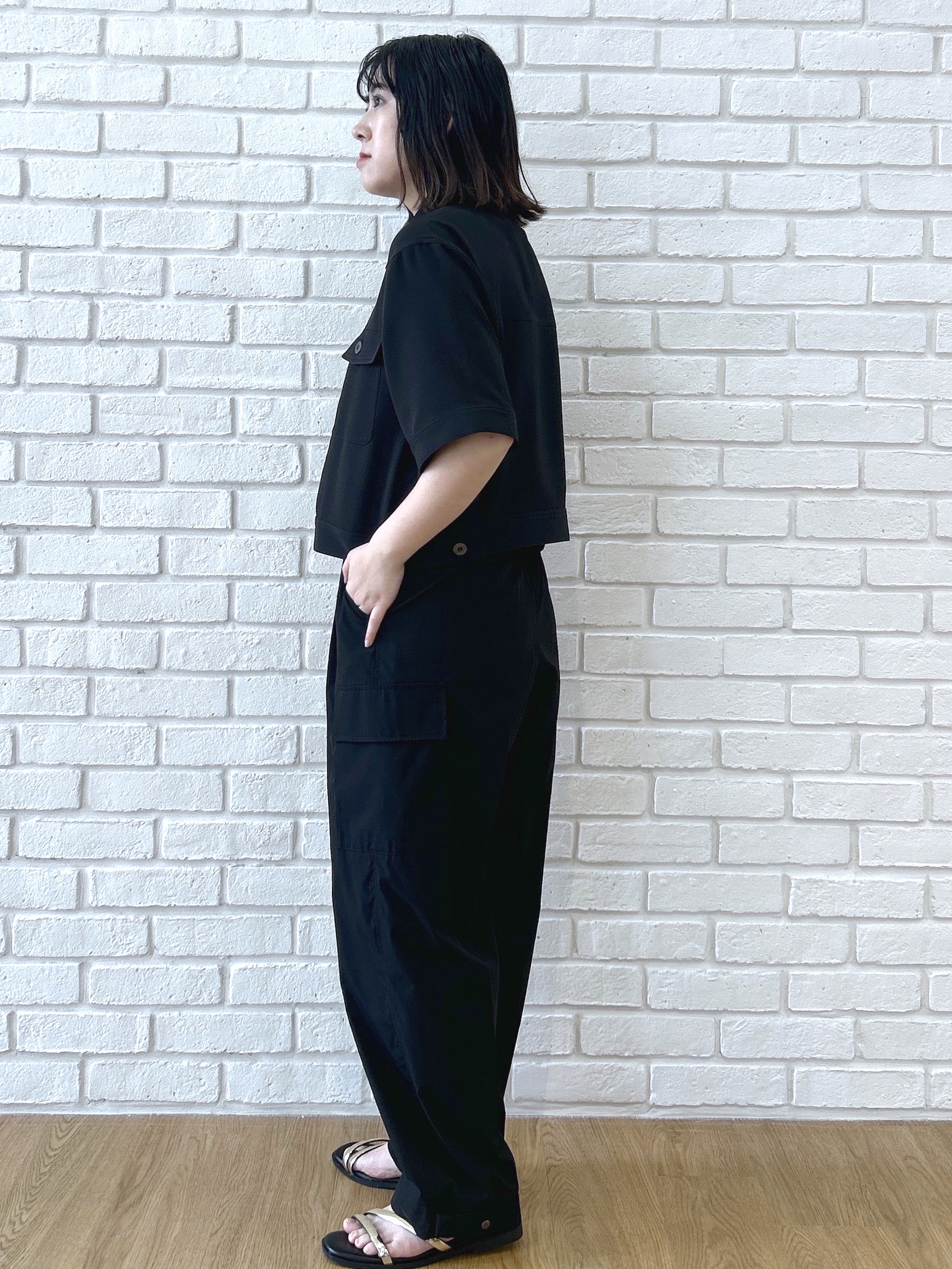 Hirokaさんの「grove｜【吸水速乾・通気性・洗える】衿付きハーフジャケット」を使ったコーディネート
