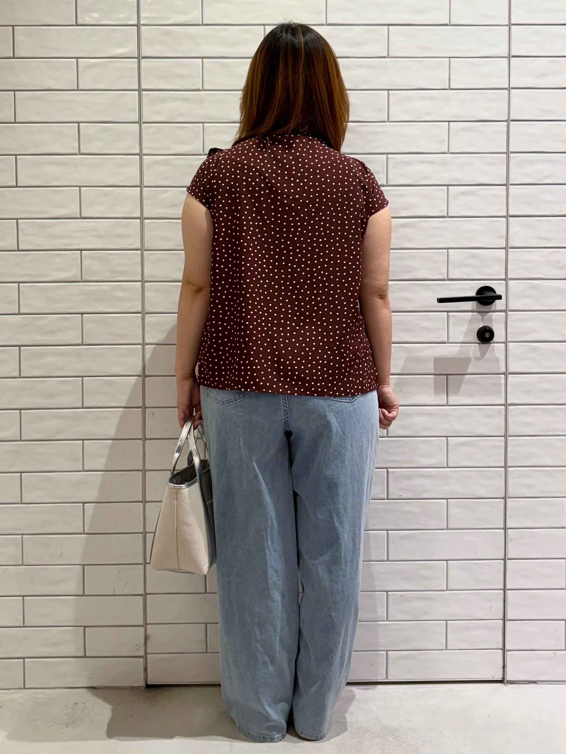 yuuさんの「OPAQUE.CLIP｜ドットボウタイブラウス【洗濯機OK】」を使ったコーディネート