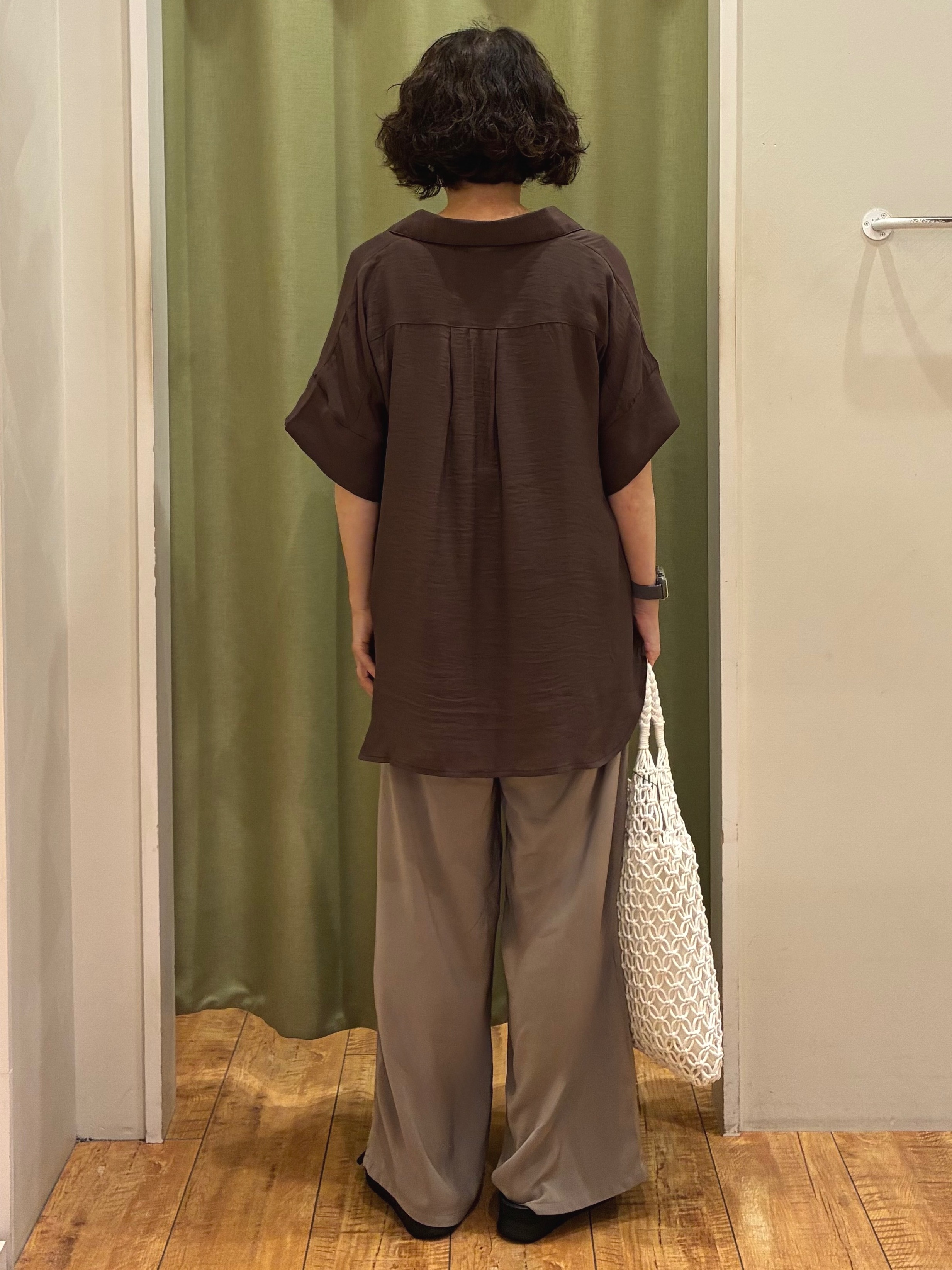 ☆ほしさんの「SHOO･LA･RUE｜【2点セット/S-LL/洗濯機可】時短でコーデ決まる スラブスキッパーシャツ＋タンクトップ」を使ったコーディネート