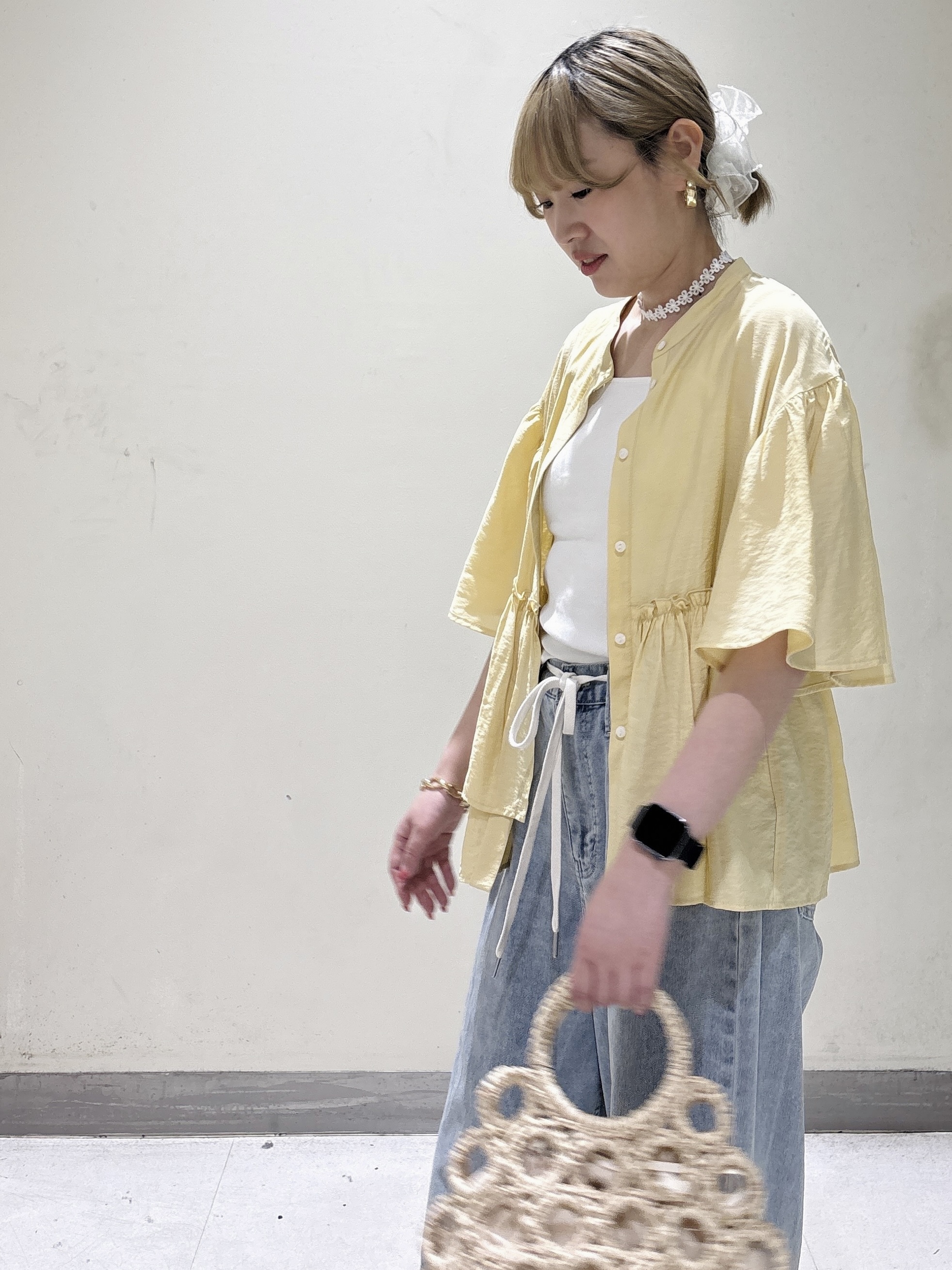みきちぃさんの「OPAQUE.CLIP｜アシンメトリーペプラムブラウス【洗濯機OK】」を使ったコーディネート
