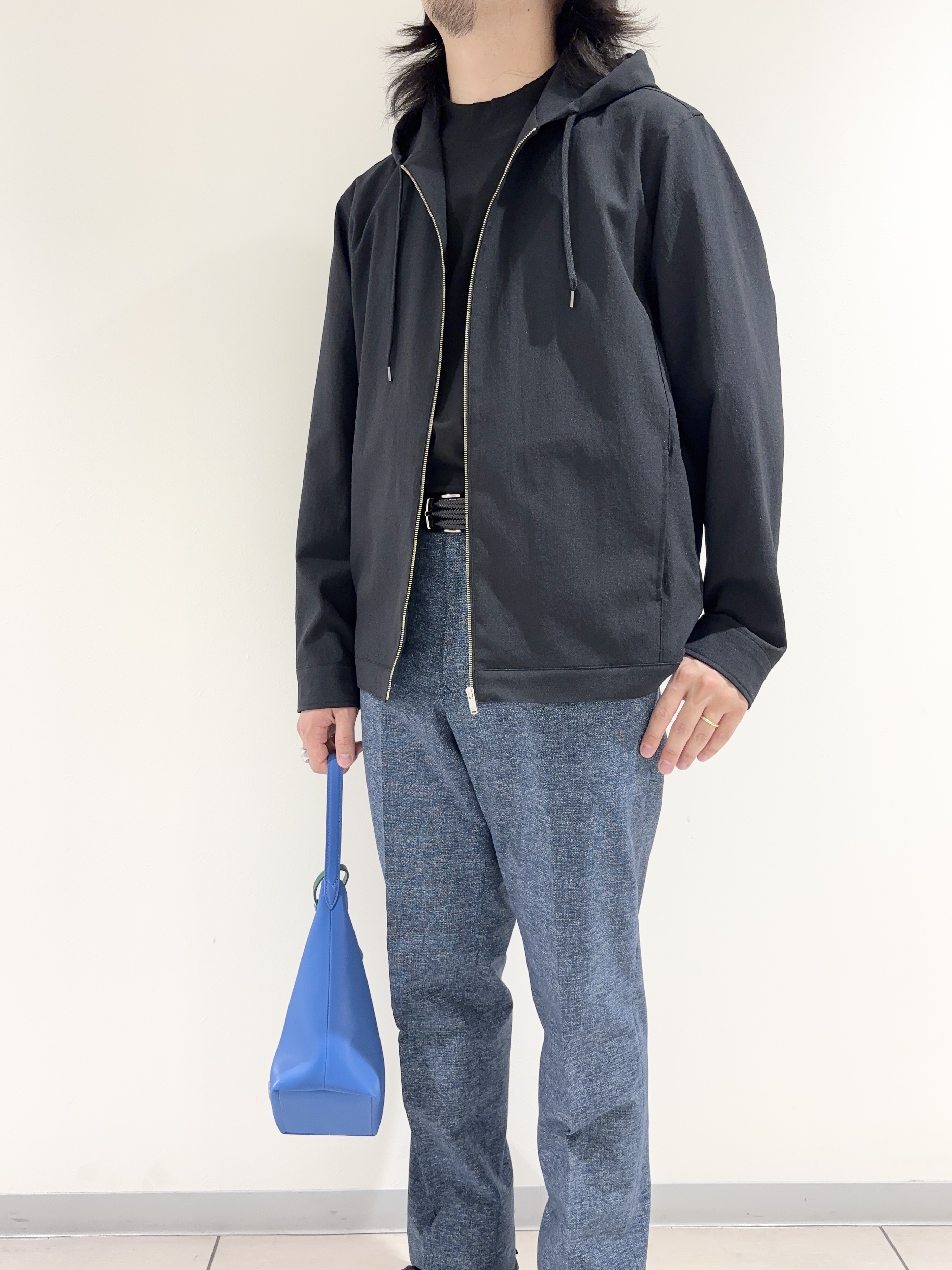 及川さんの「TAKEO KIKUCHI｜【撥水・洗える・シワになりにくい】 リランチェ（R） フードブルゾン」を使ったコーディネート
