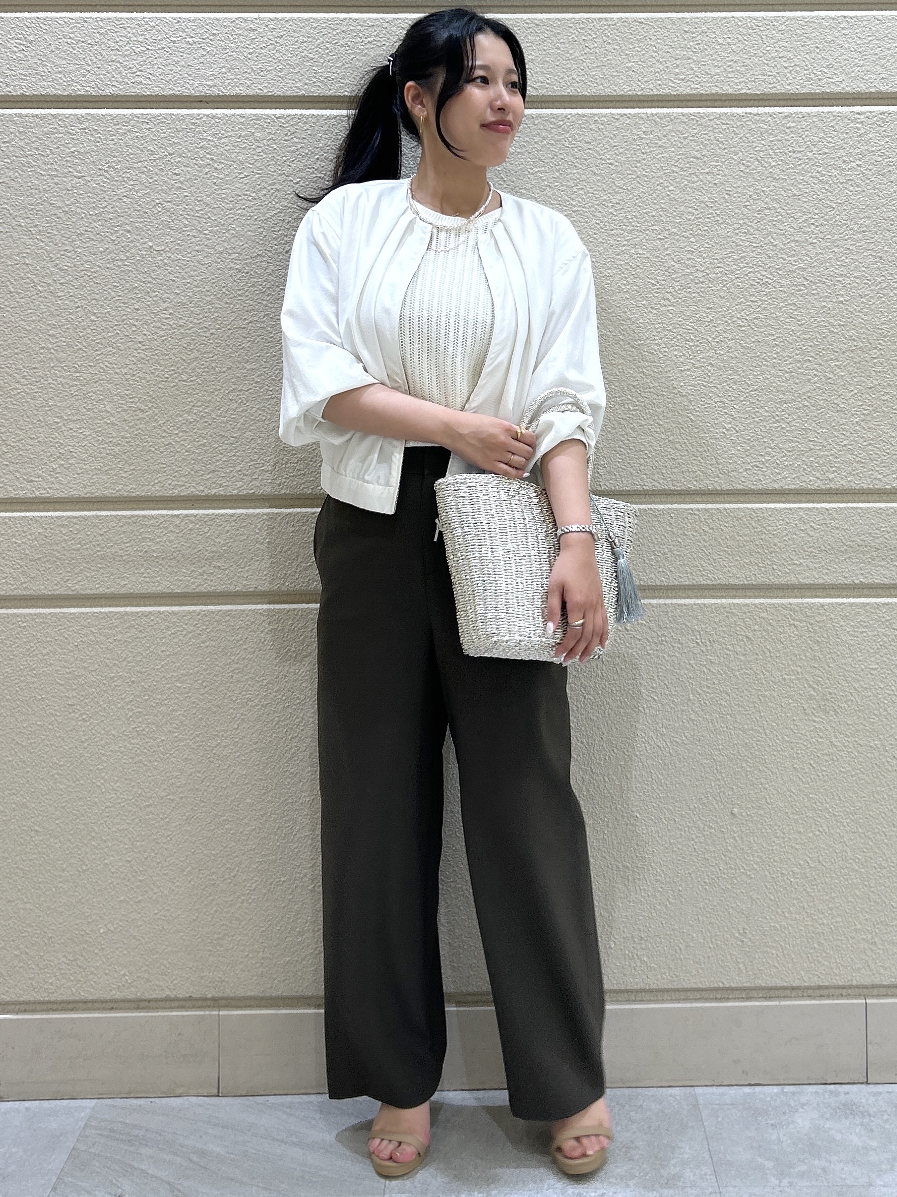 Momokaさんの「COUP DE CHANCE｜【手洗い可／軽量】ノーカラーブルゾン」を使ったコーディネート