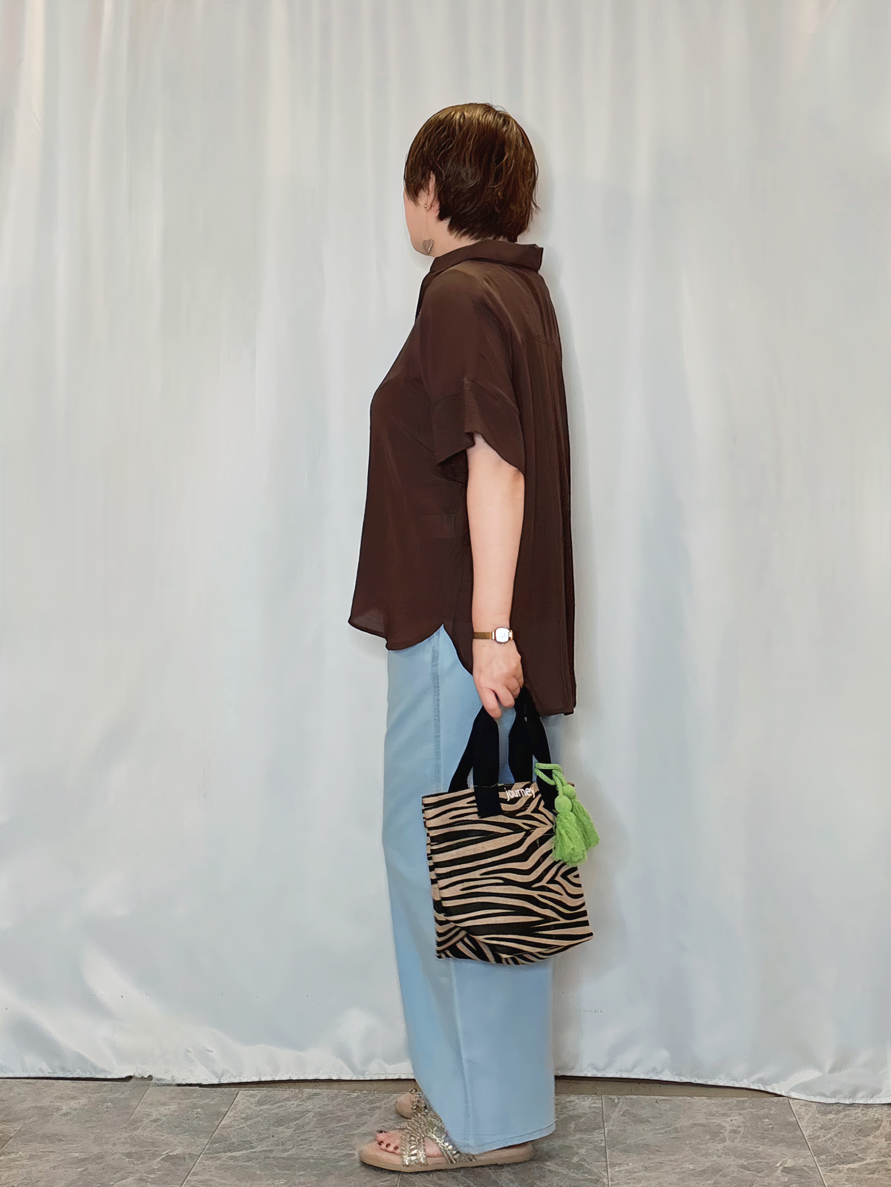 たみさんの「SHOO･LA･RUE｜【2点セット/S-LL/洗濯機可】時短でコーデ決まる スラブスキッパーシャツ＋タンクトップ」を使ったコーディネート