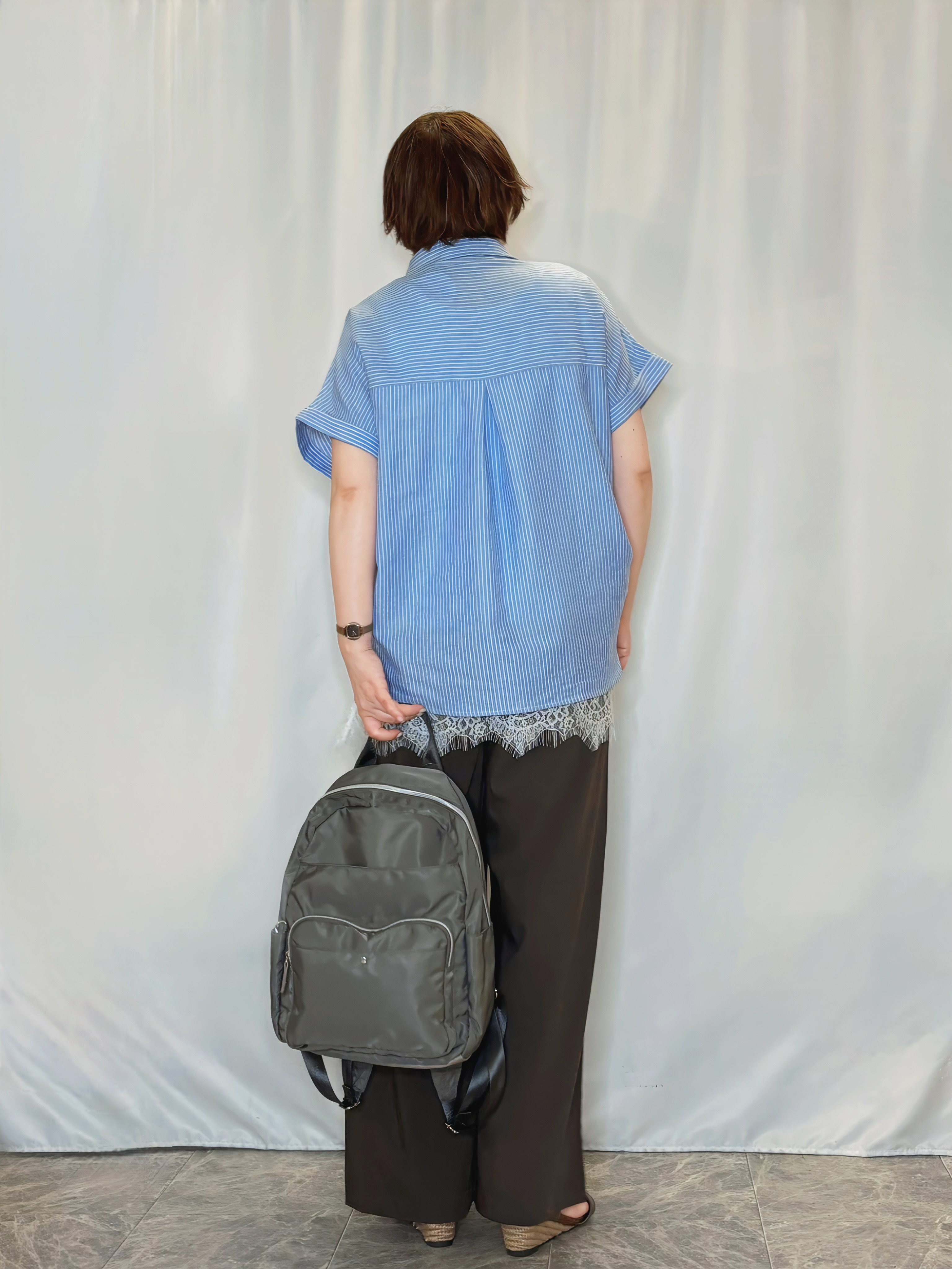 たみさんの「SHOO･LA･RUE｜【UV/吸水速乾/抗菌防臭】インせず着られる フレンチリネンスキッパーシャツ」を使ったコーディネート