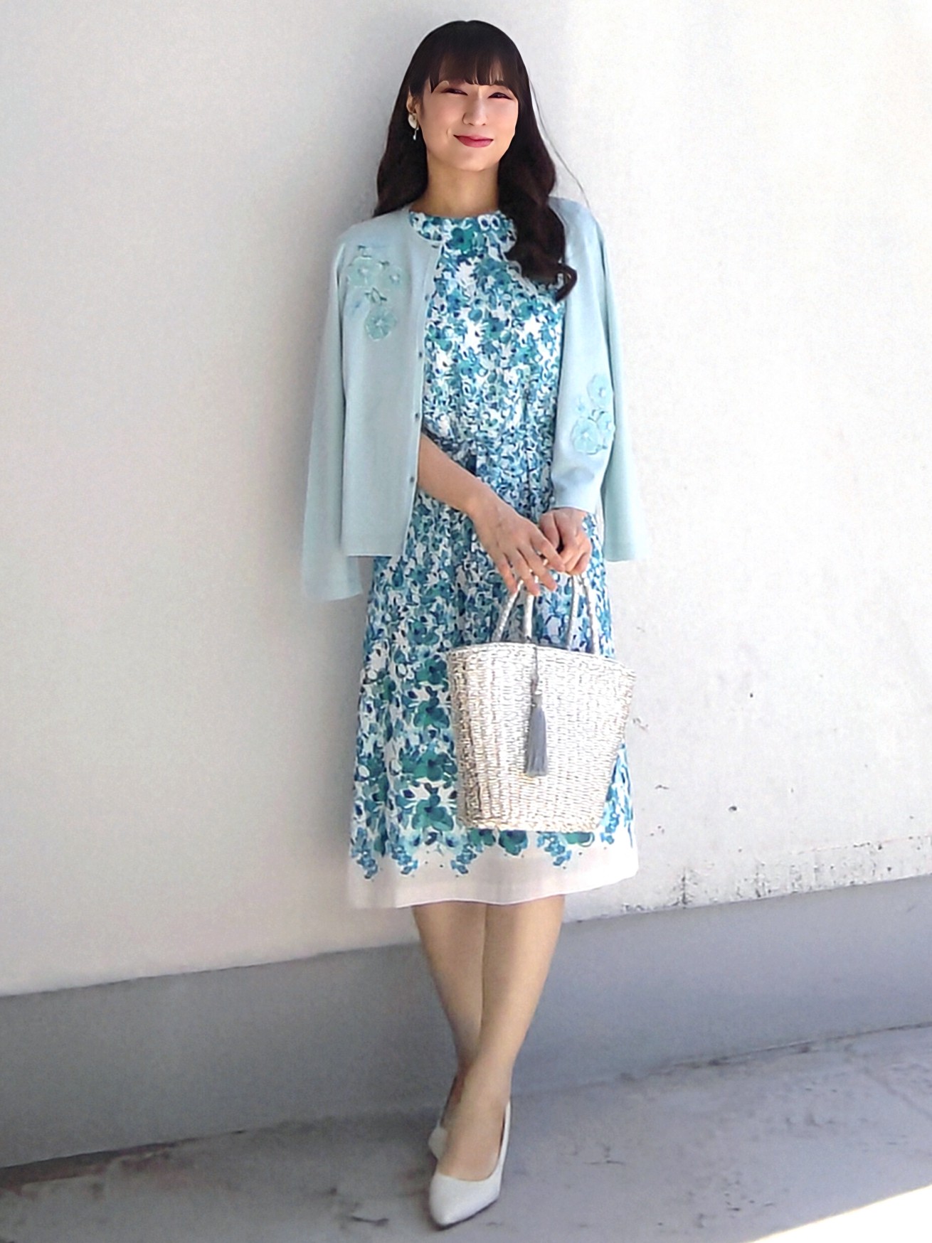keinaさんの「SunaUna｜小花柄ワンピース」を使ったコーディネート