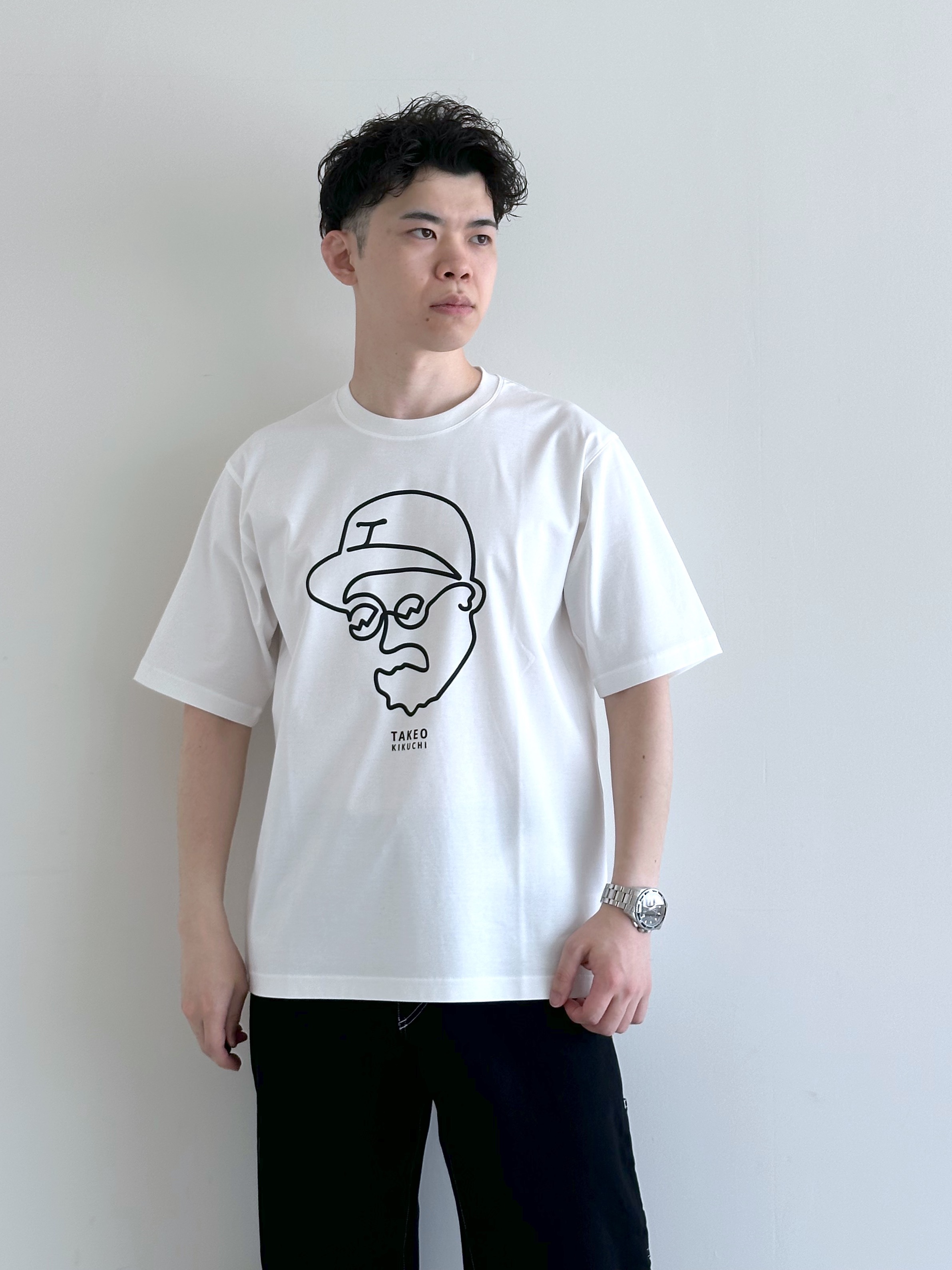 イッシーさんの「TAKEO KIKUCHI｜【BOWLER HAT LABEL】アイスクリアコットン ワンストローク 半袖Tシャツ」を使ったコーディネート