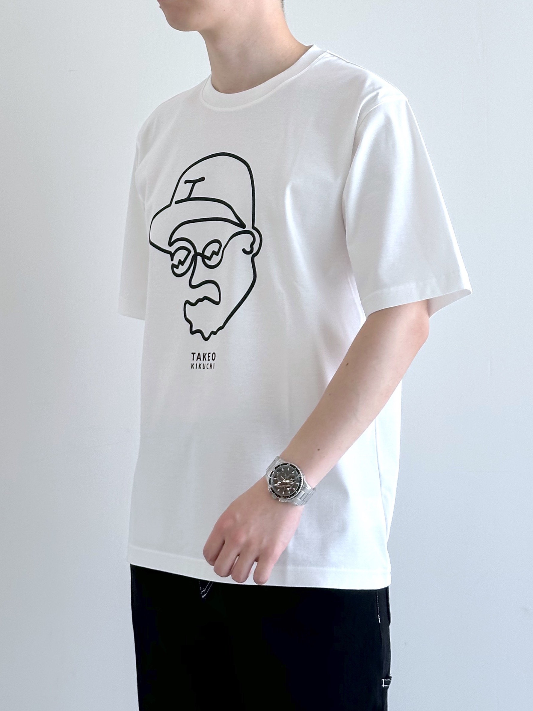 イッシーさんの「TAKEO KIKUCHI｜【BOWLER HAT LABEL】アイスクリアコットン ワンストローク 半袖Tシャツ」を使ったコーディネート