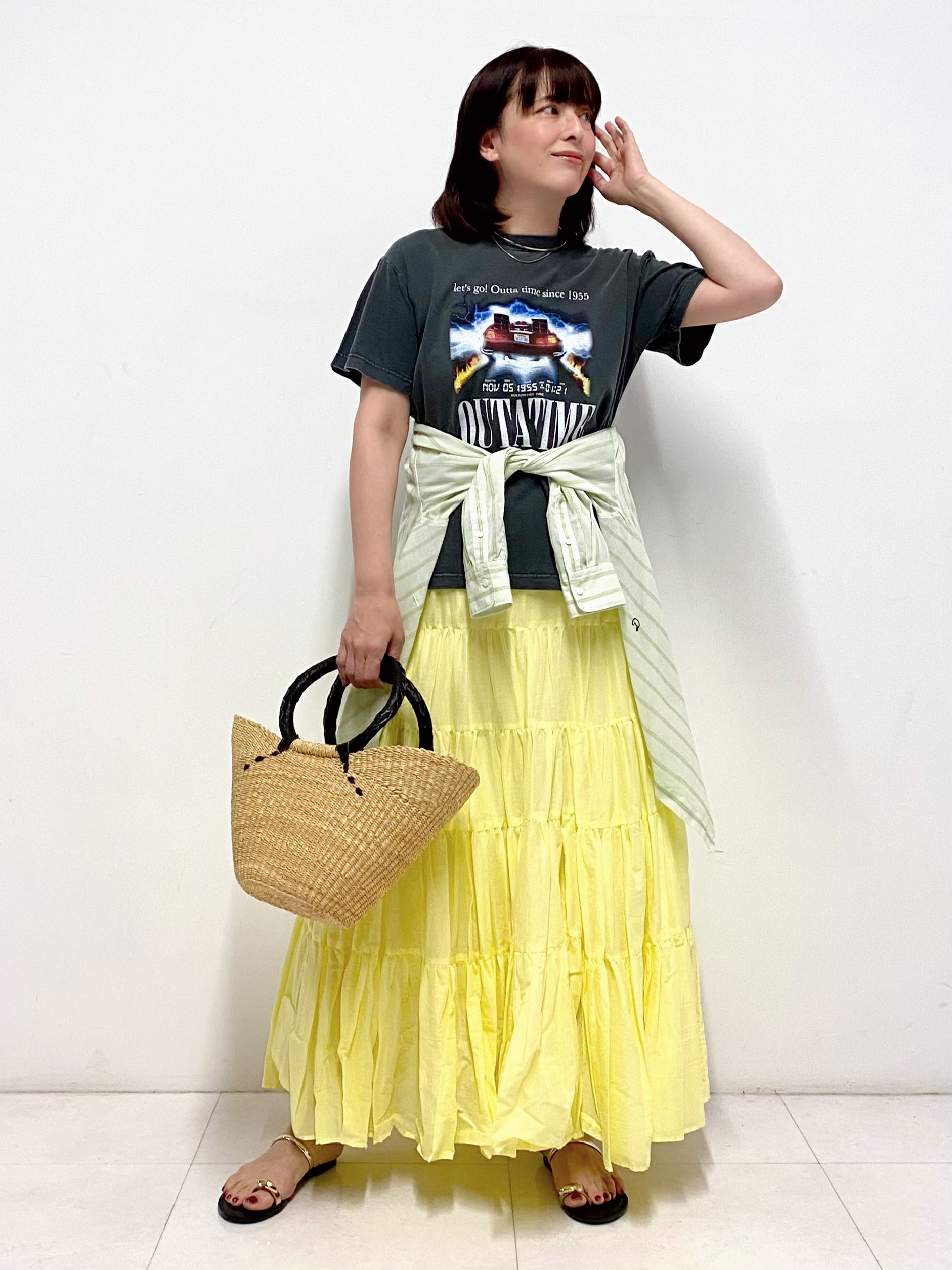 Sawaguchiさんの「DRESSTERIOR｜シアー ストライプシャツ」を使ったコーディネート