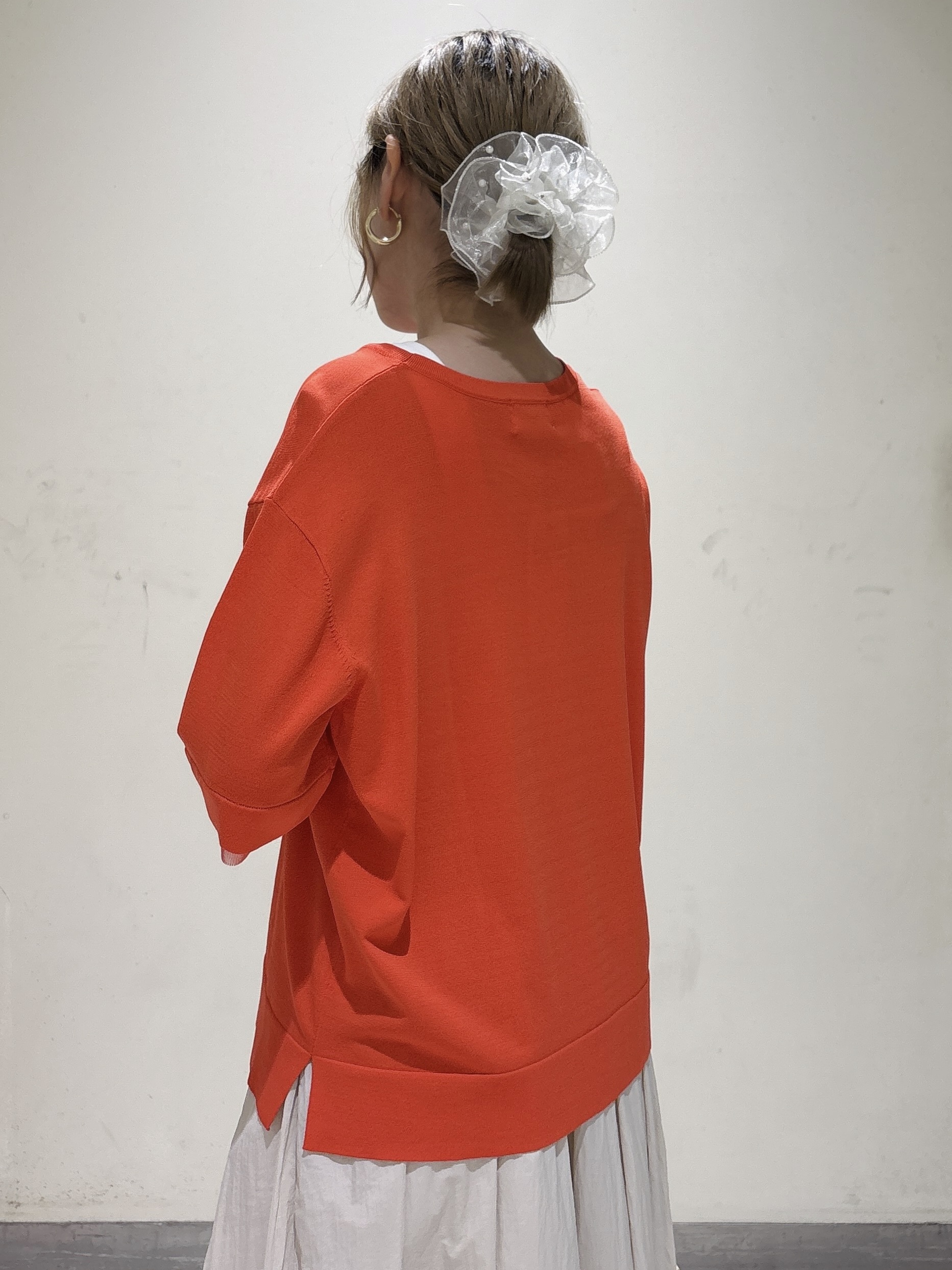 みきちぃさんの「OPAQUE.CLIP｜【UV／接触冷感／抗ピル】シアー＆レイヤード風さらりニット《洗濯機OK》」を使ったコーディネート