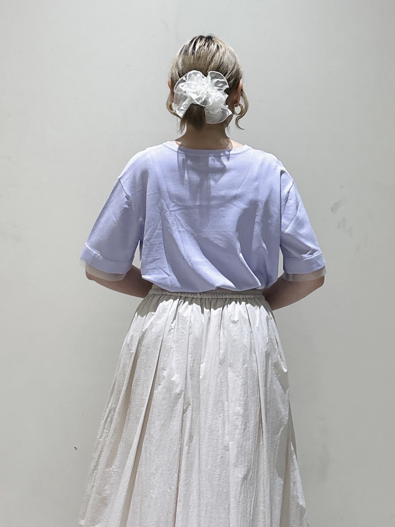 みきちぃさんの「OPAQUE.CLIP｜【UV／接触冷感／抗ピル】シアー＆レイヤード風さらりニット《洗濯機OK》」を使ったコーディネート